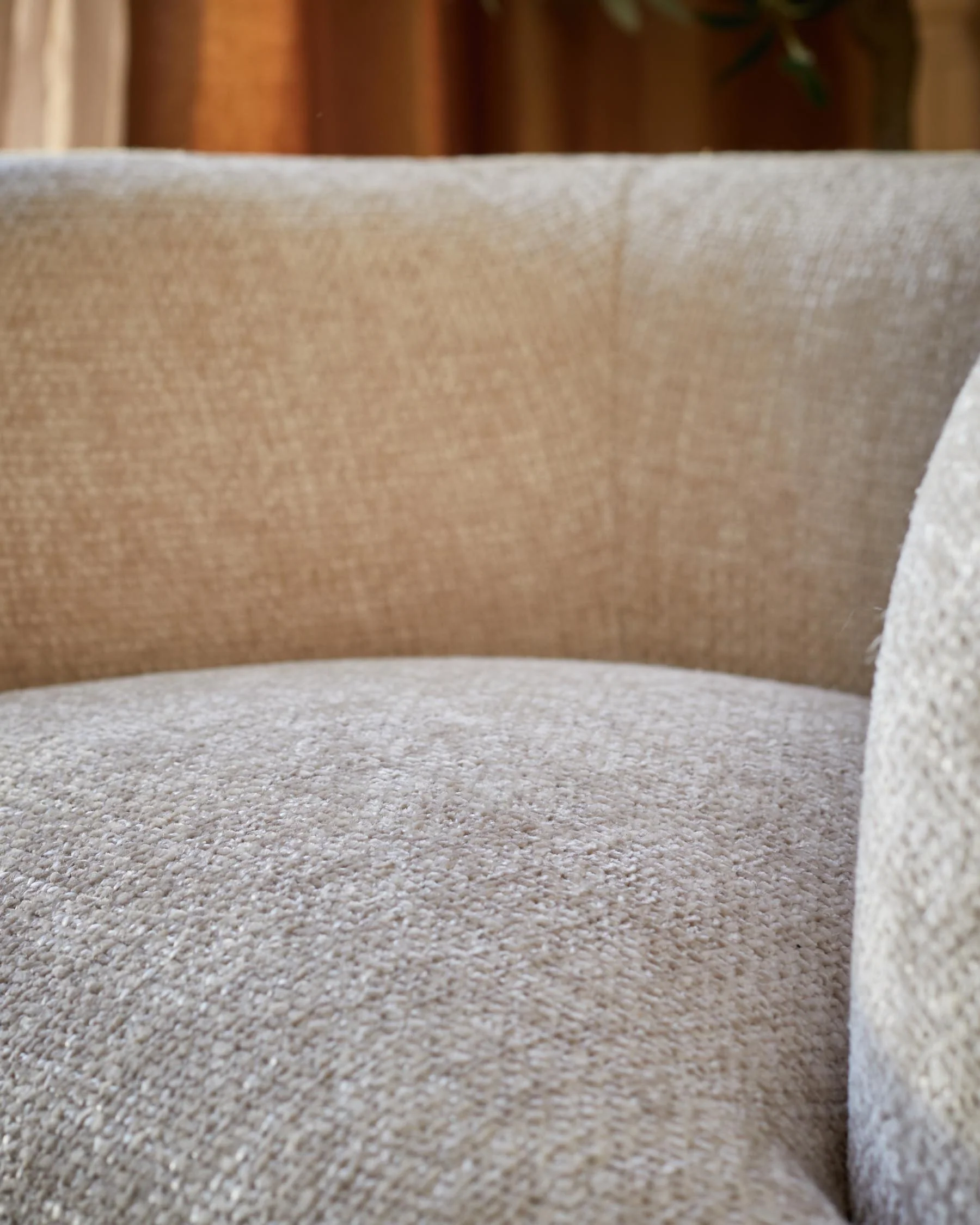 Florence natural fabric with light wood armchair - Image 5
