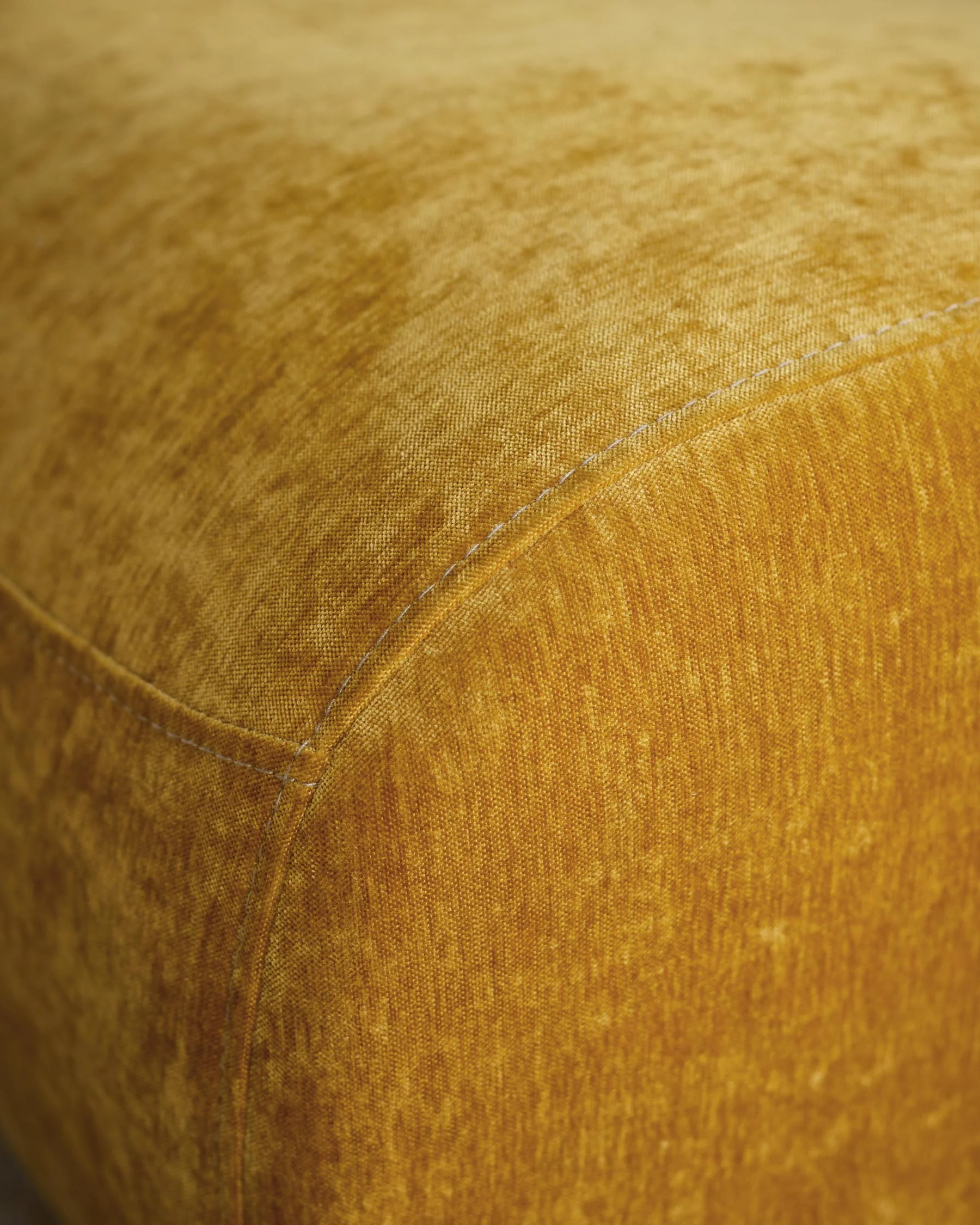 Frances ochre fabric swivel accent chair - Image 4
