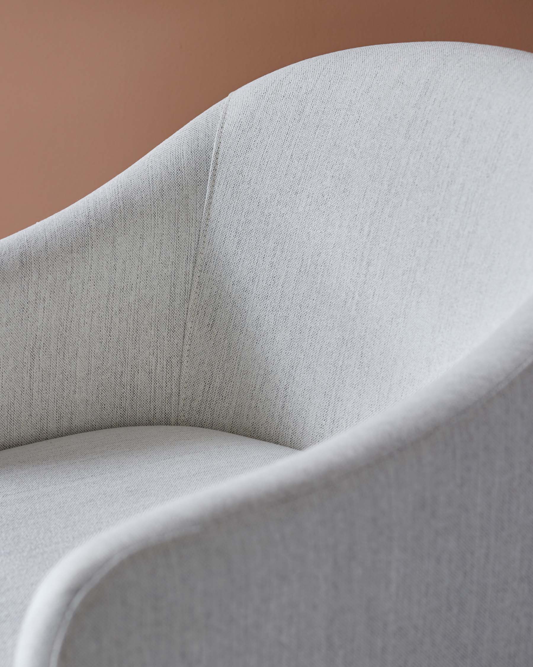Freya ivory dual tone fabric dining chair - Image 5