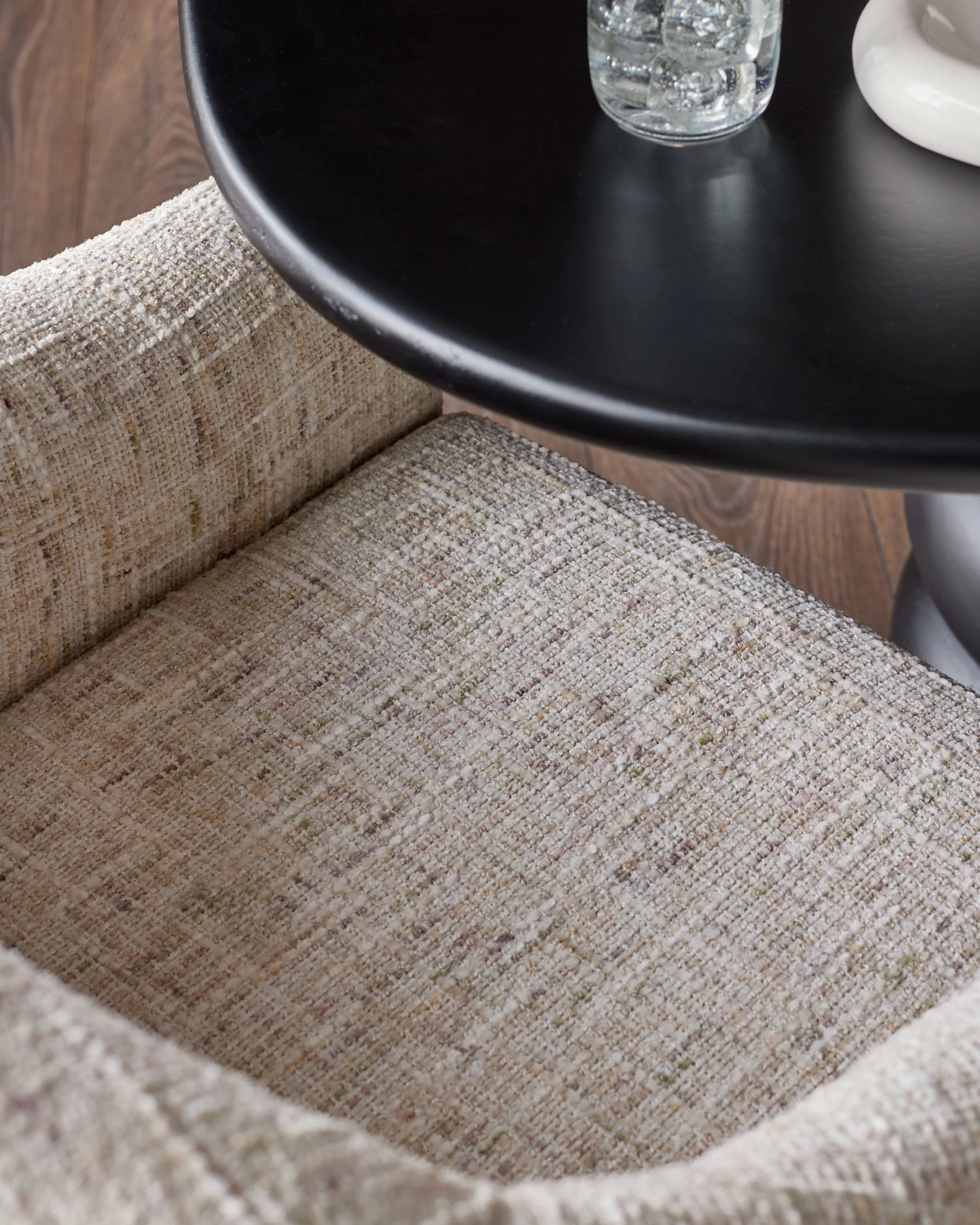 Freya natural chenille dining chair - Image 7