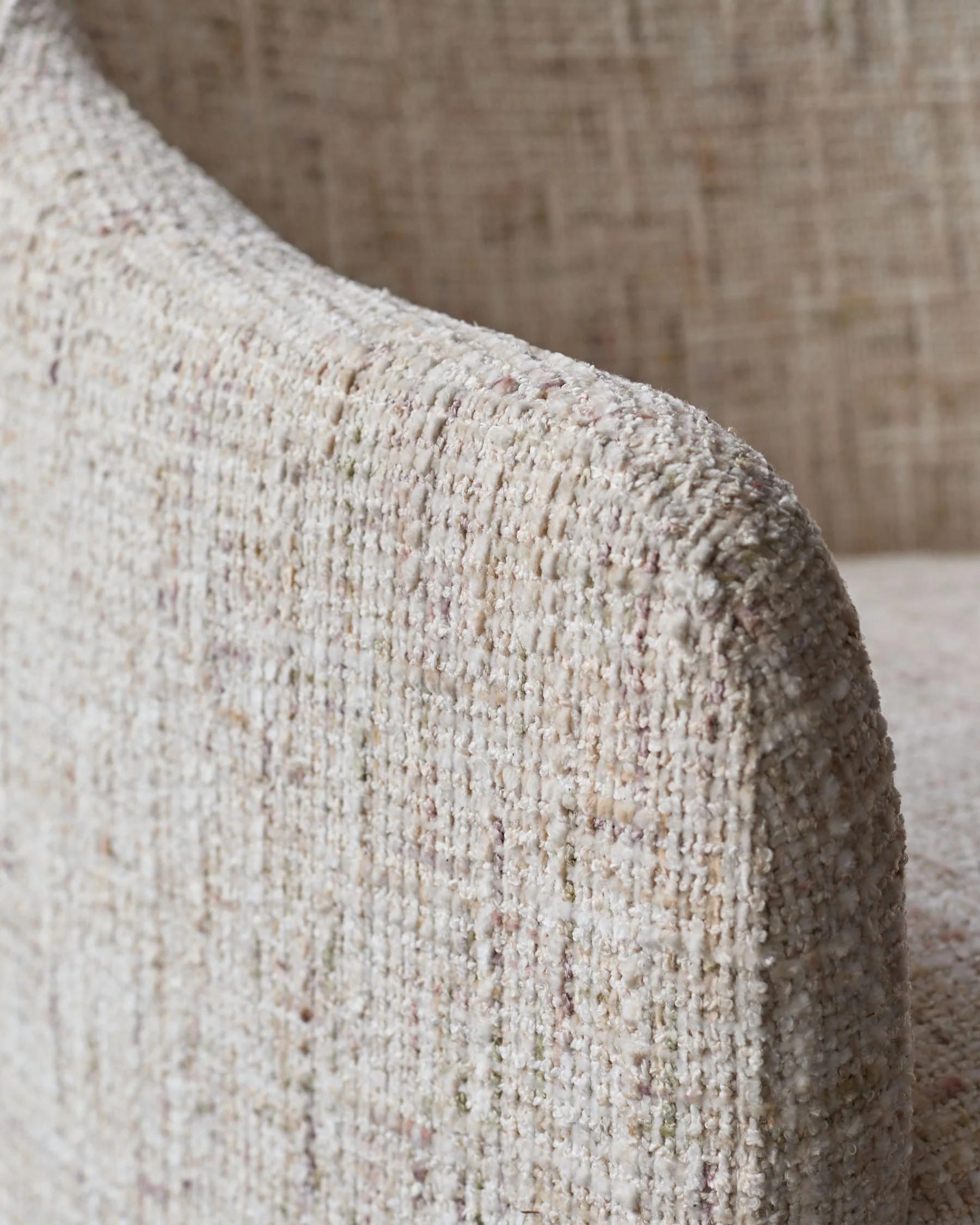 Freya natural chenille dining chair - Image 8