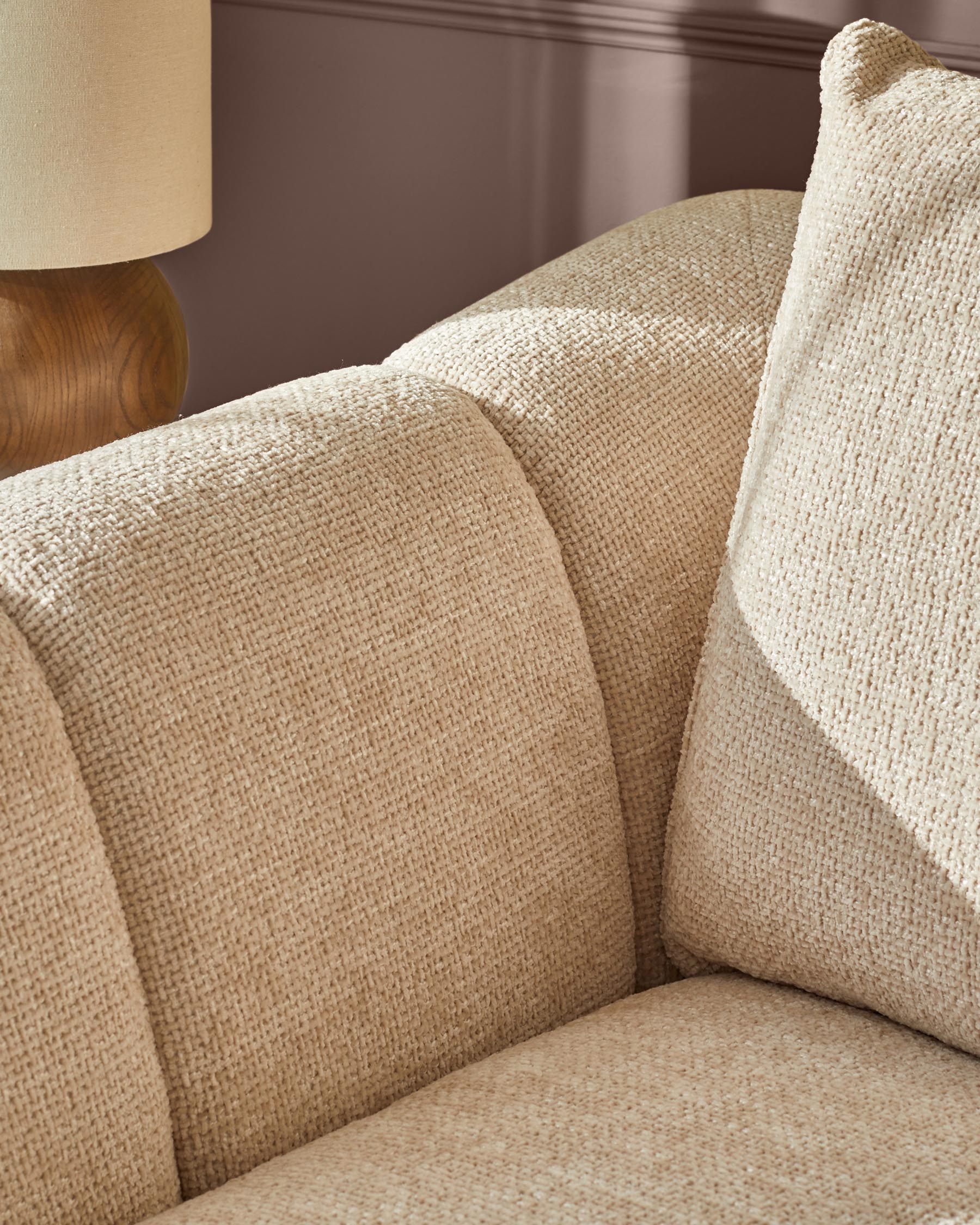 Genevieve natural chunky weave 2 seater sofa - Image 5