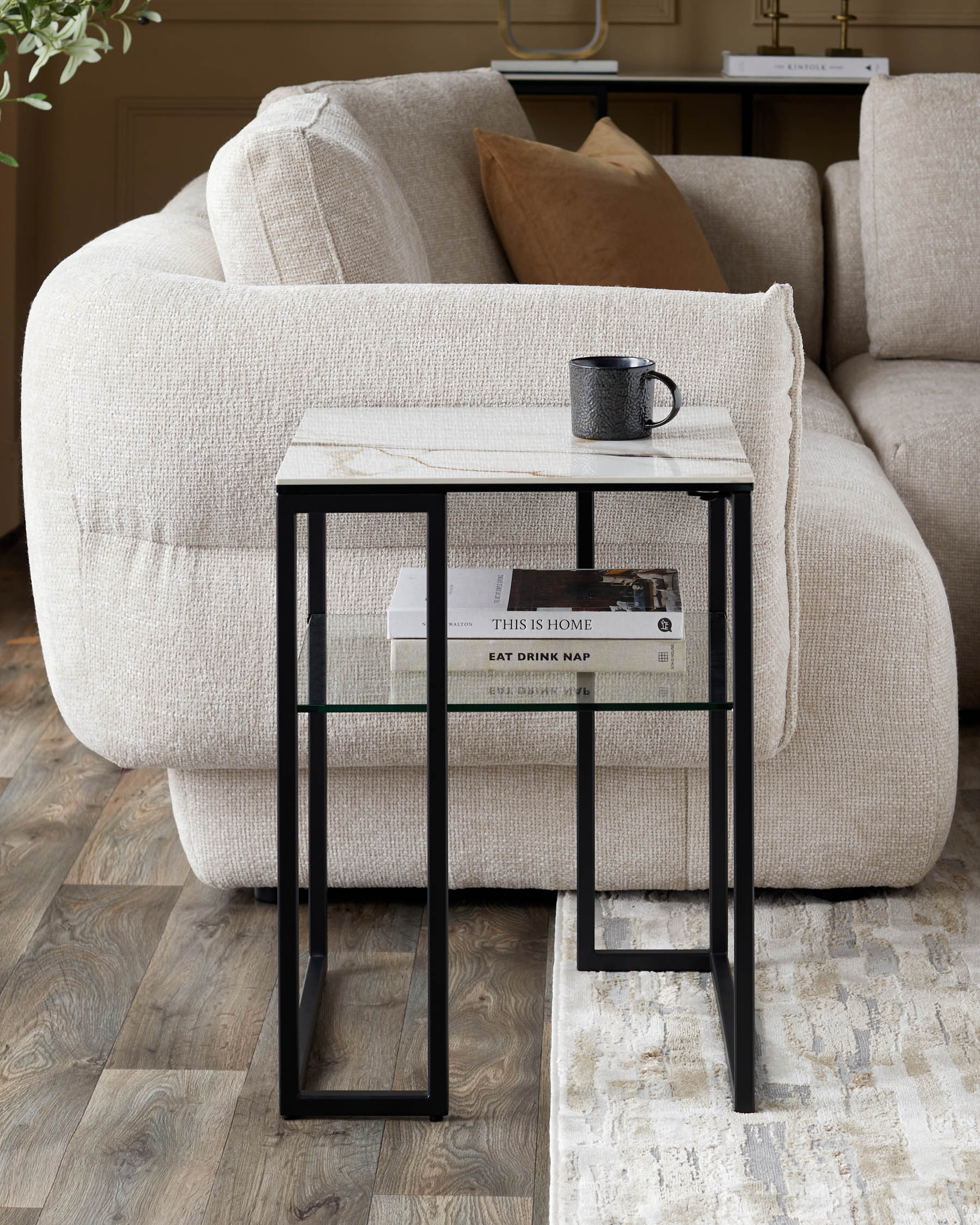Georgia natural ceramic side table - Image 3