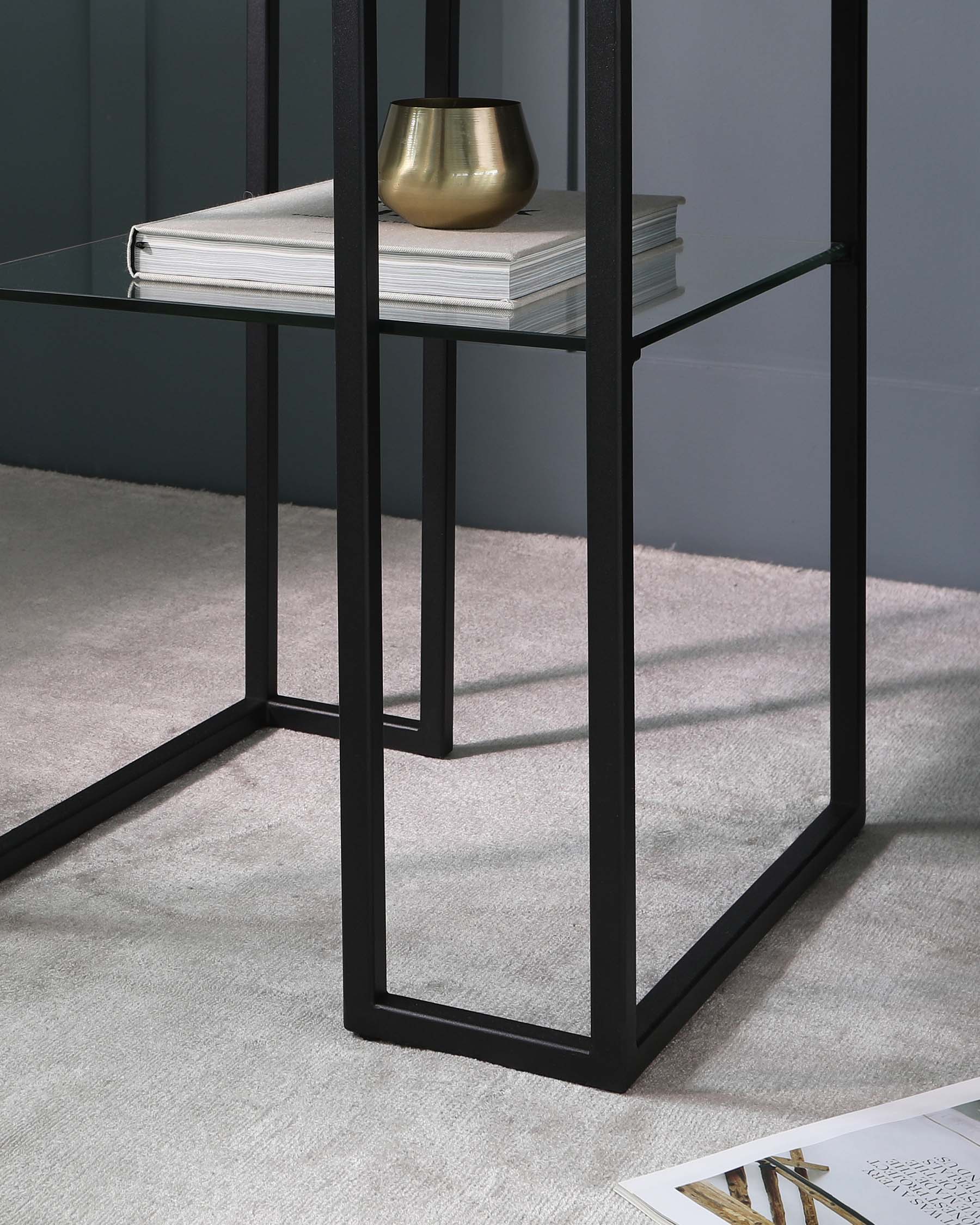 Georgia White Marbled Ceramic Side Table - Image 5