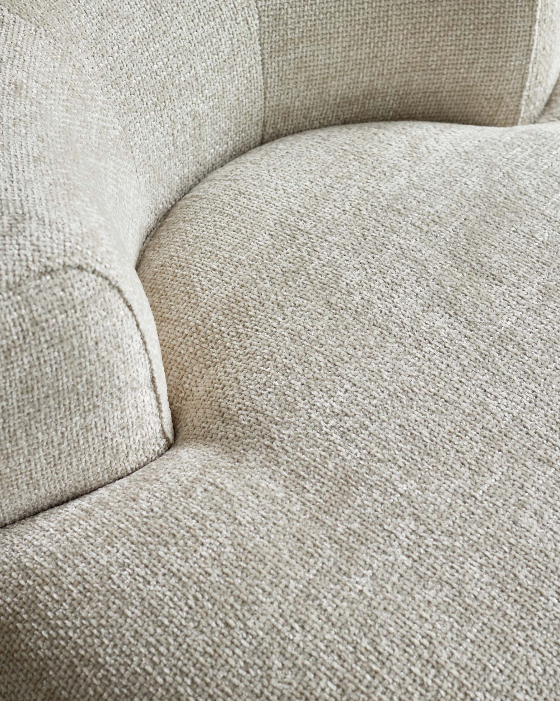 Gianna natural weave fabric swivel armchair - Image 3