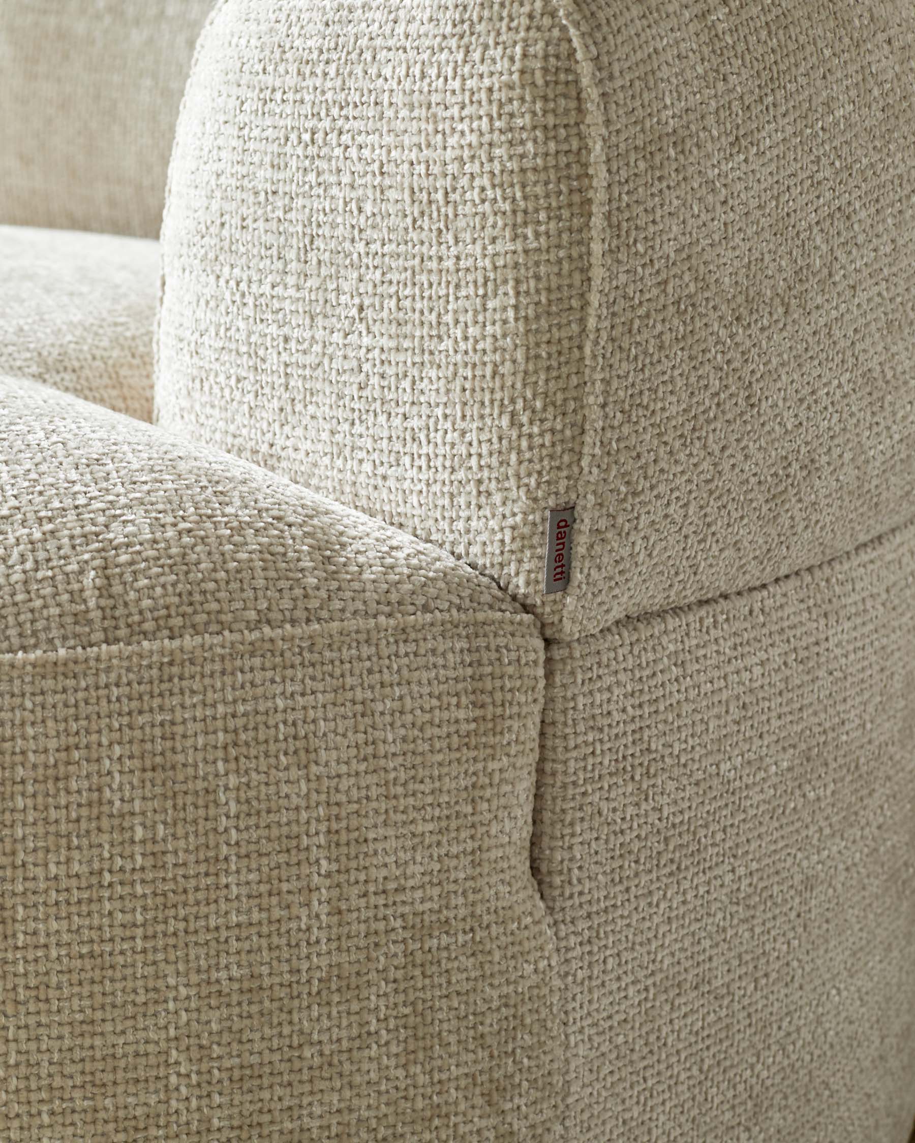 Gianna natural weave fabric swivel armchair - Image 5