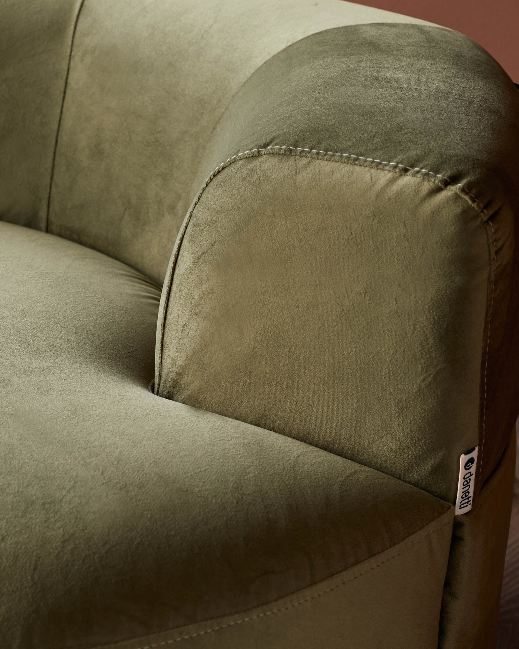 Gianna olive green velvet swivel armchair - Image 5
