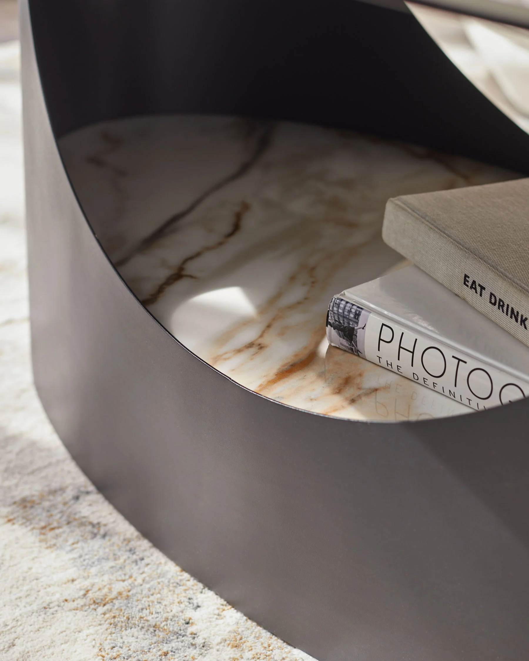 Giotto natural ceramic coffee table - Image 4