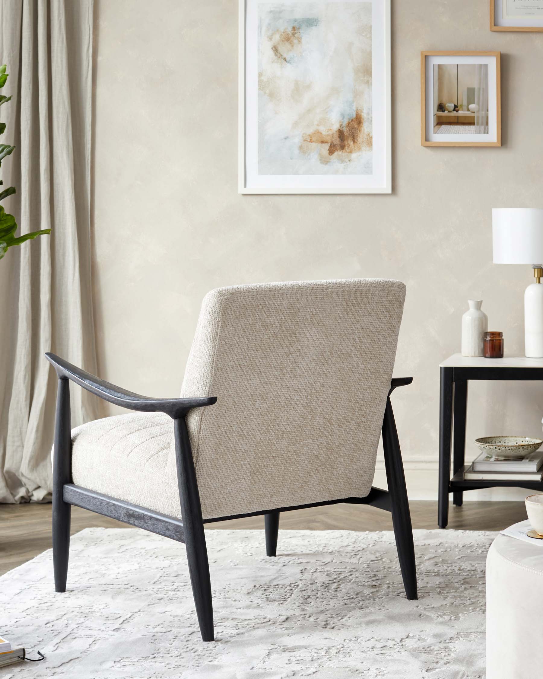 Greyson Natural Fabric Accent Chair - Image 4