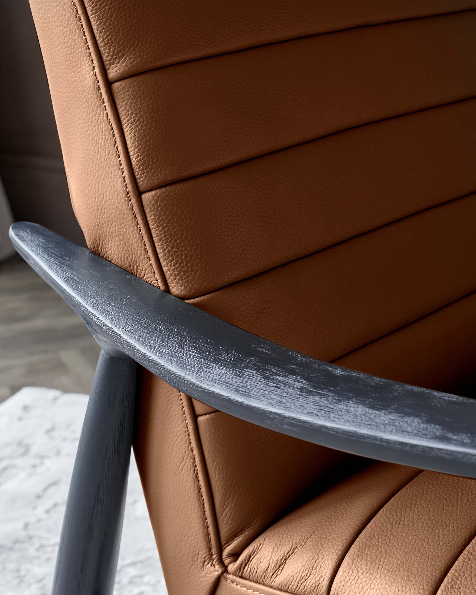 Greyson tan leather occasional chair - Image 12