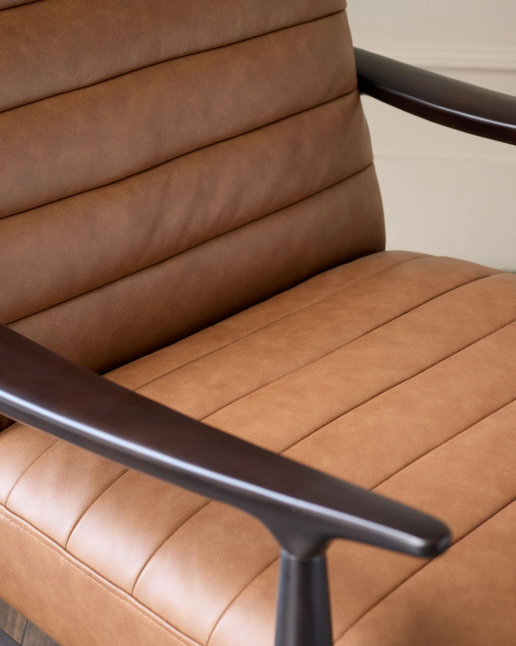 Greyson tan leather occasional chair - Image 4