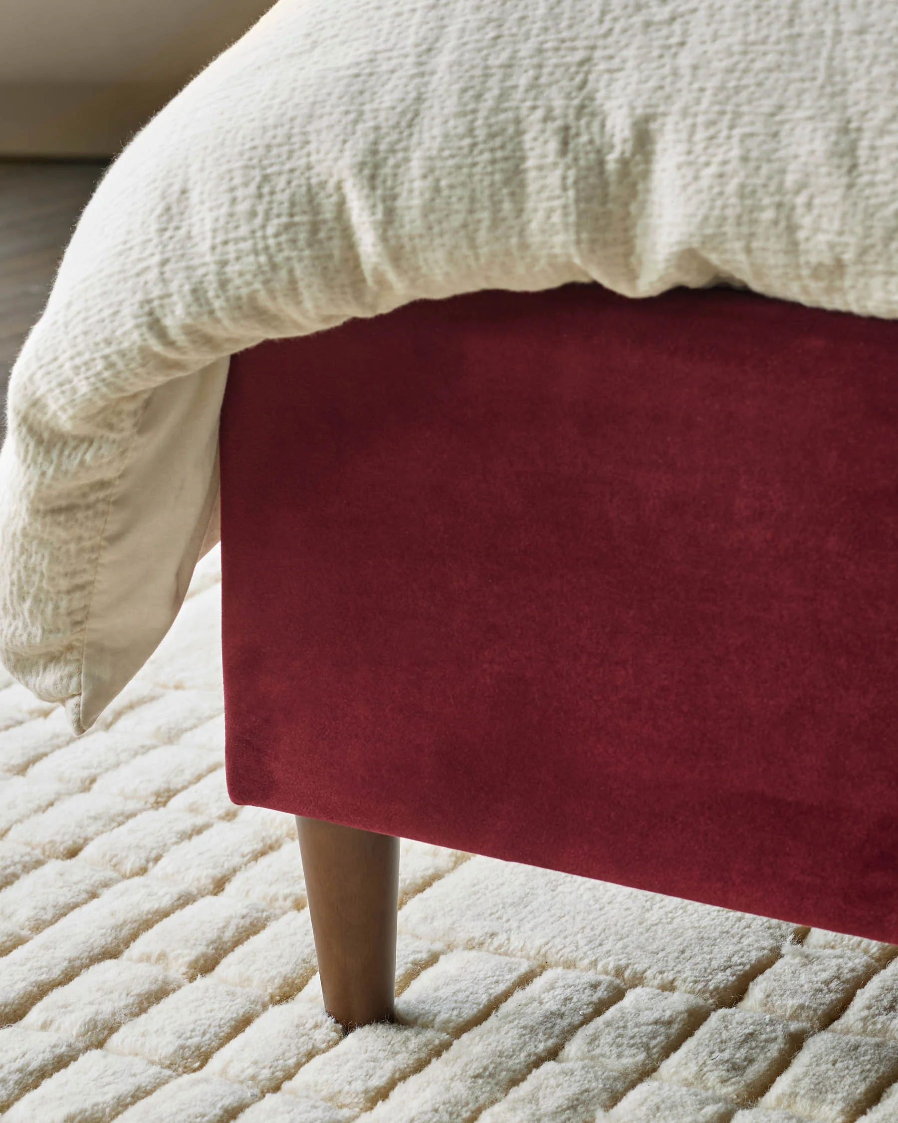 Grove rose velvet and plum velvet king size ottoman storage bed - Image 10