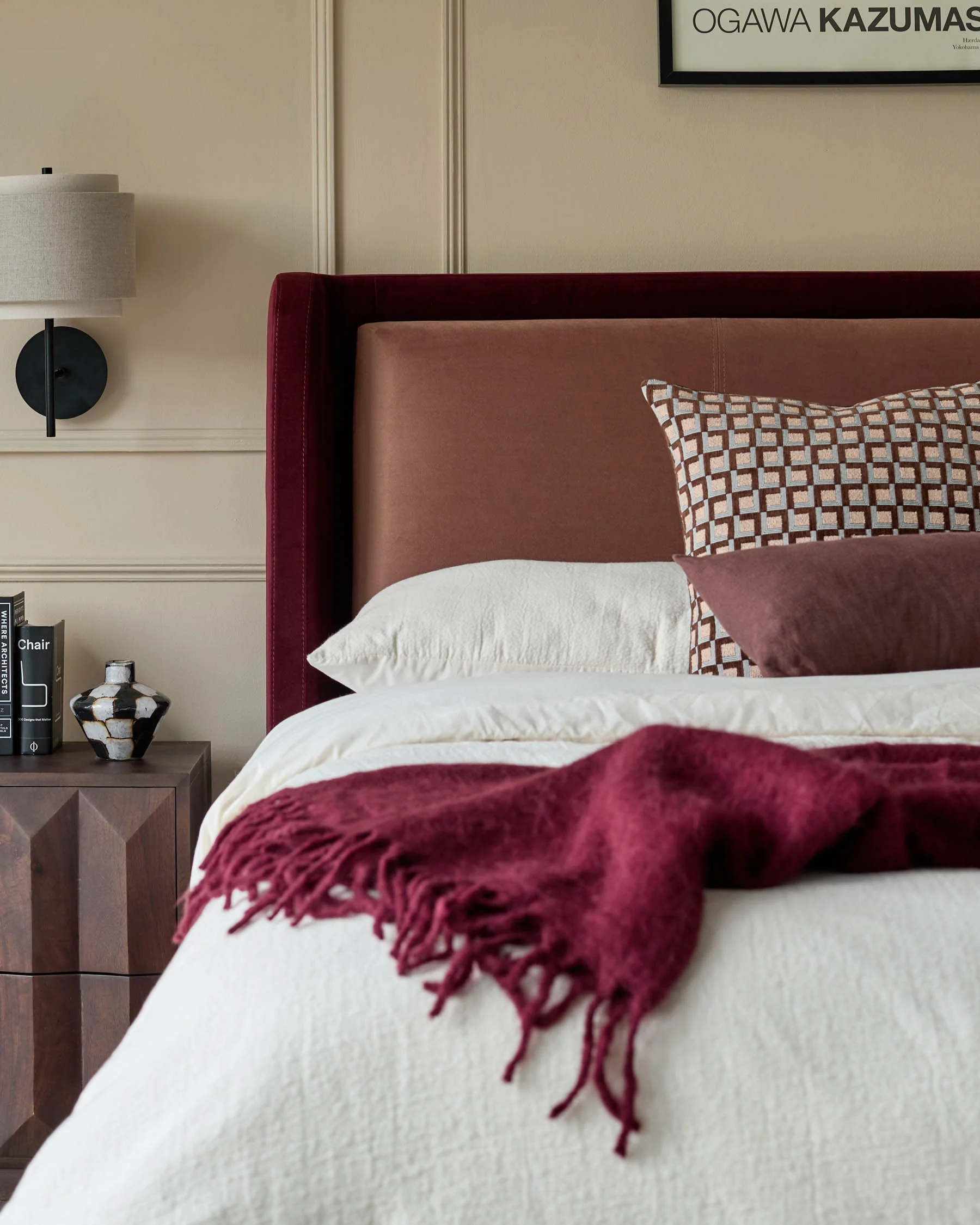 Grove rose velvet and plum velvet king size ottoman storage bed - Image 3