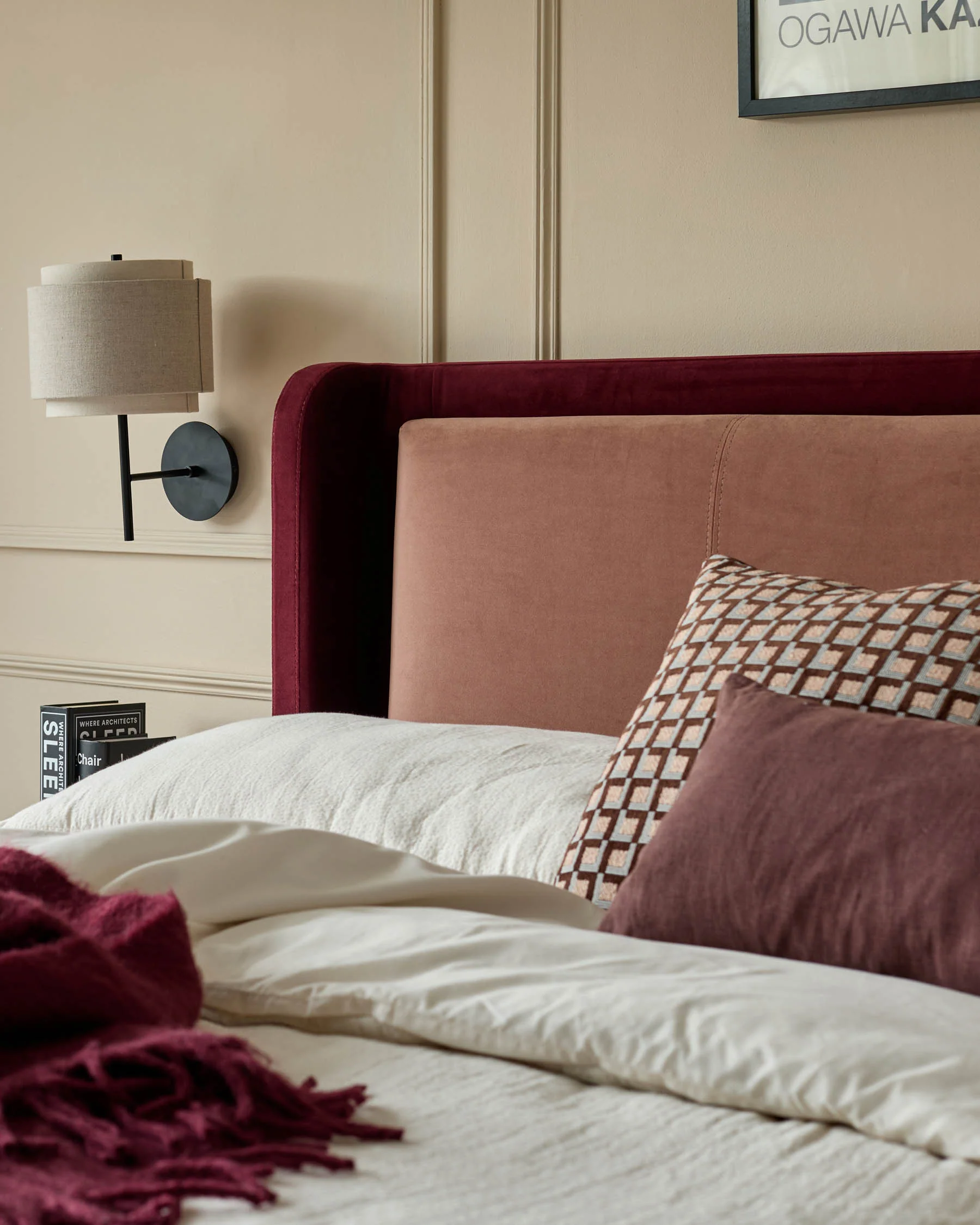 Grove rose velvet and plum velvet king size ottoman storage bed - Image 7