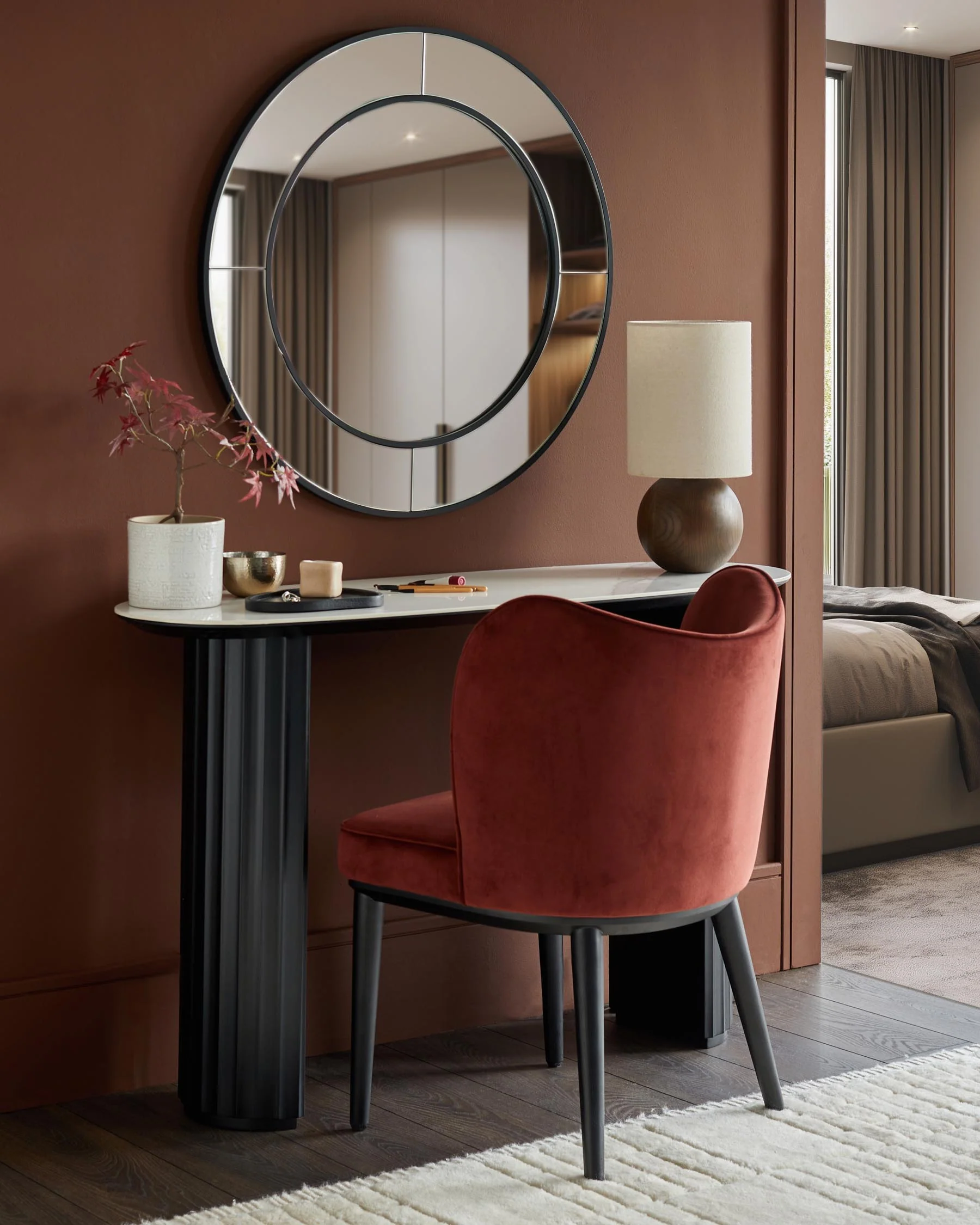 Hanne white ceramic console table - Image 3