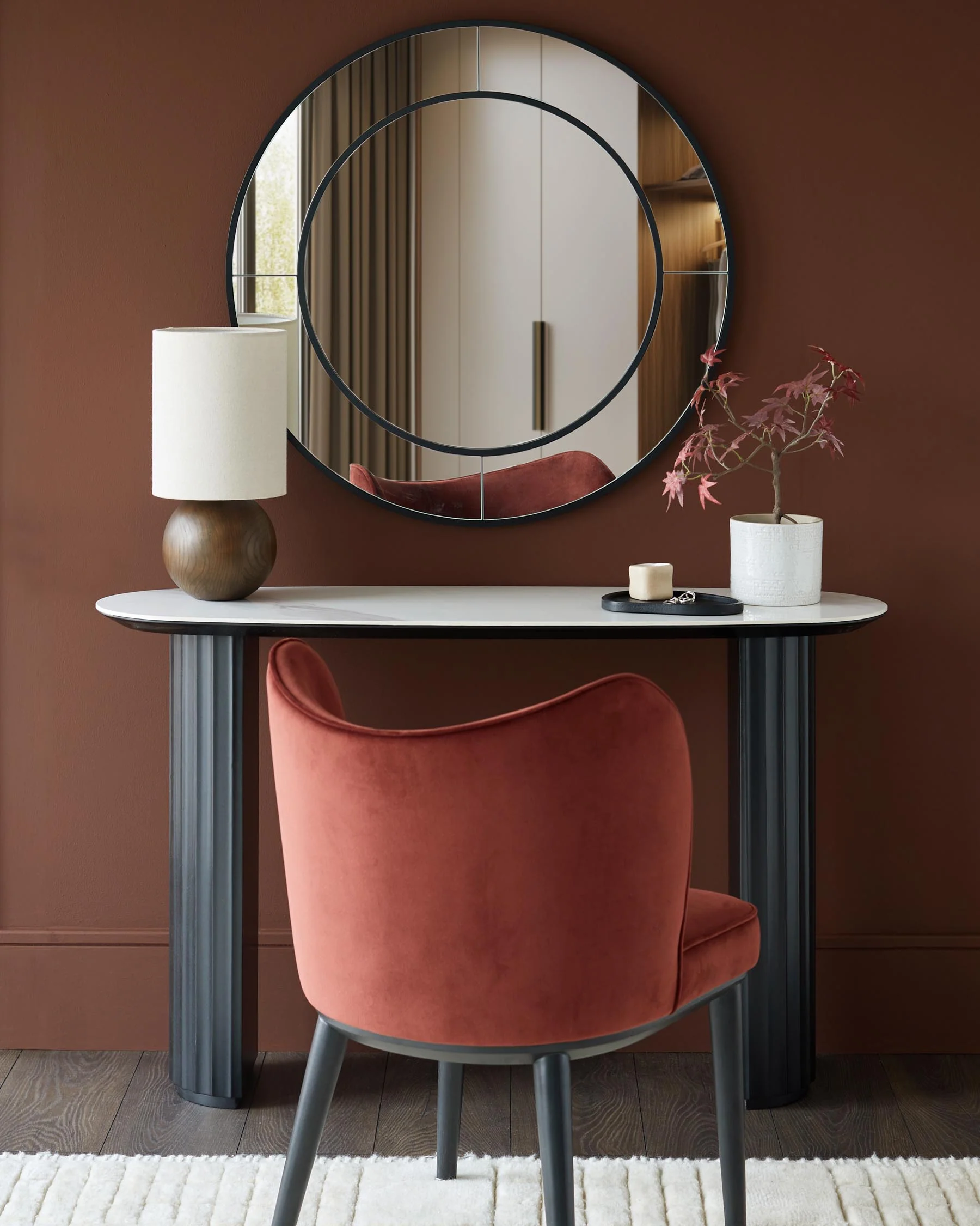 Hanne white ceramic console table - Image 6