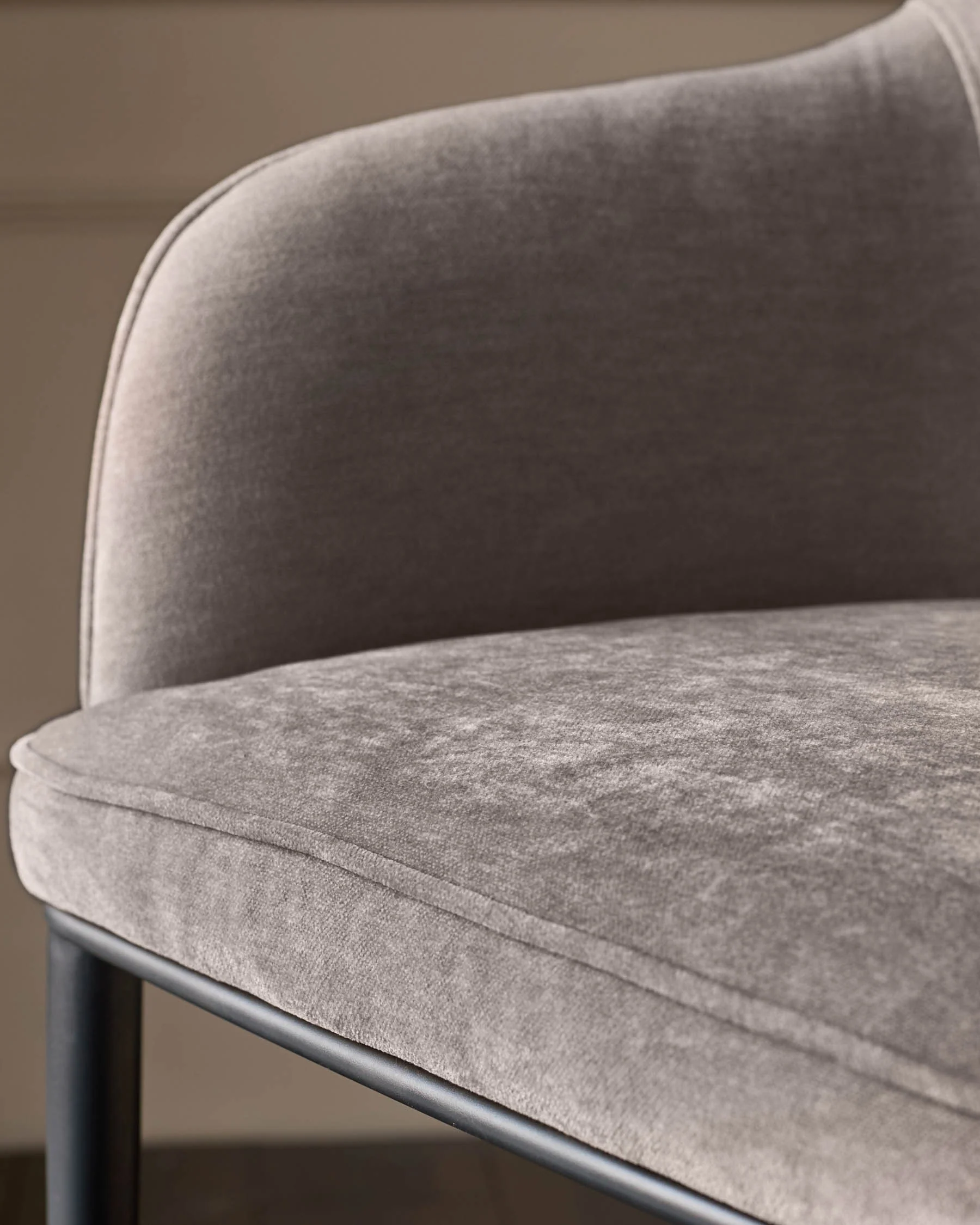 Harley mocha chenille bar stool - Image 5