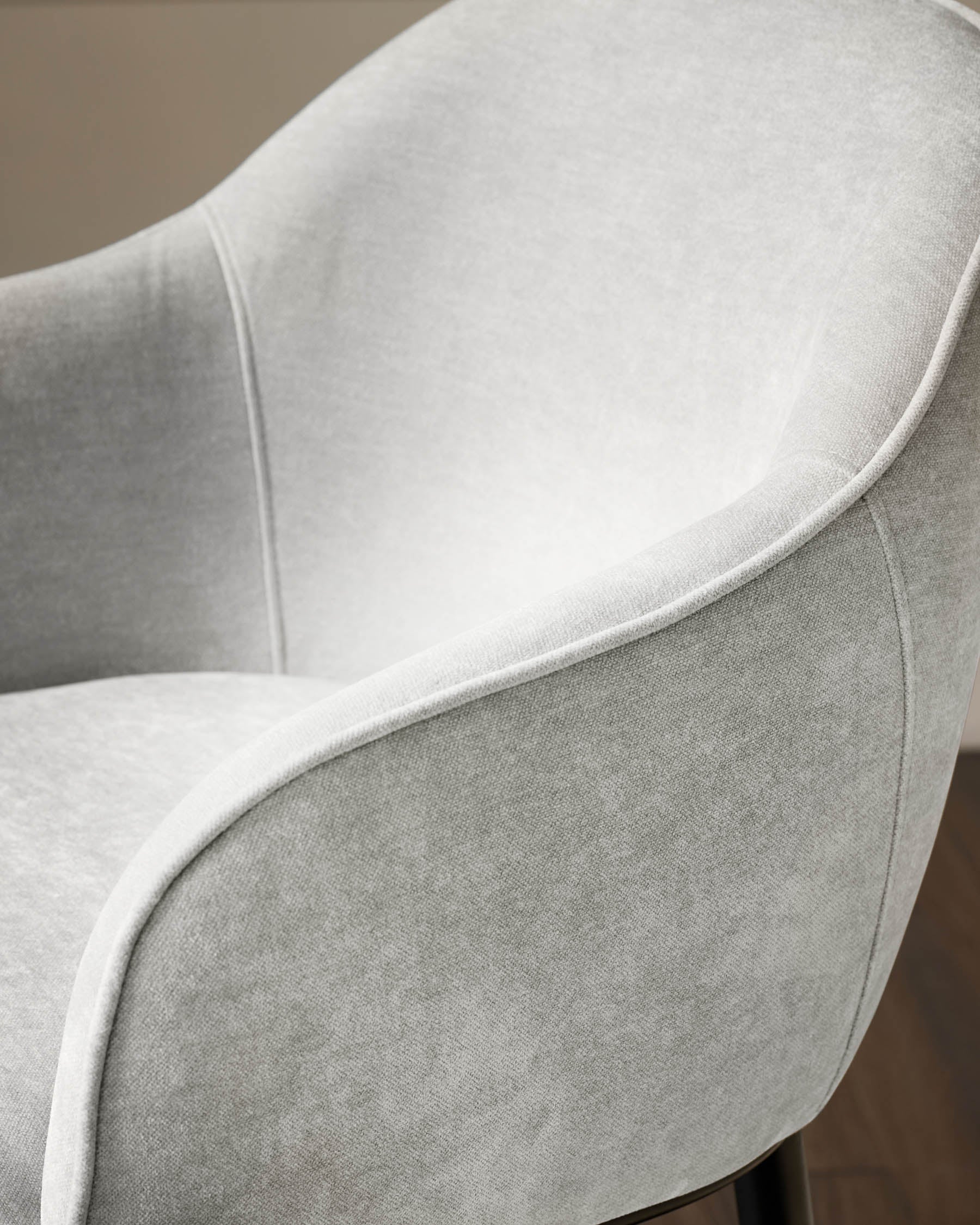 Harley natural grey chenille bar stool - Image 6