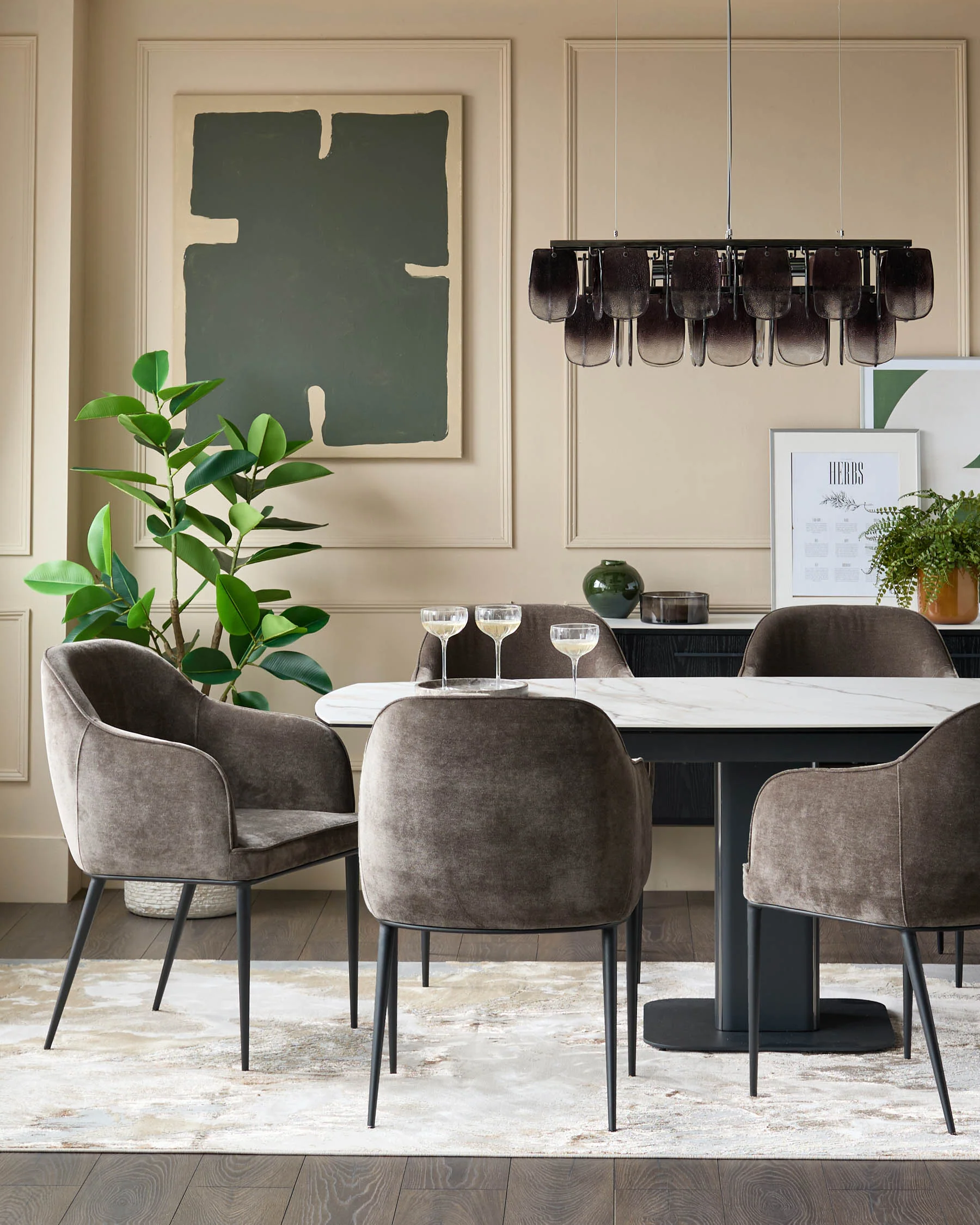Harley mocha fabric dining chair - Image 3