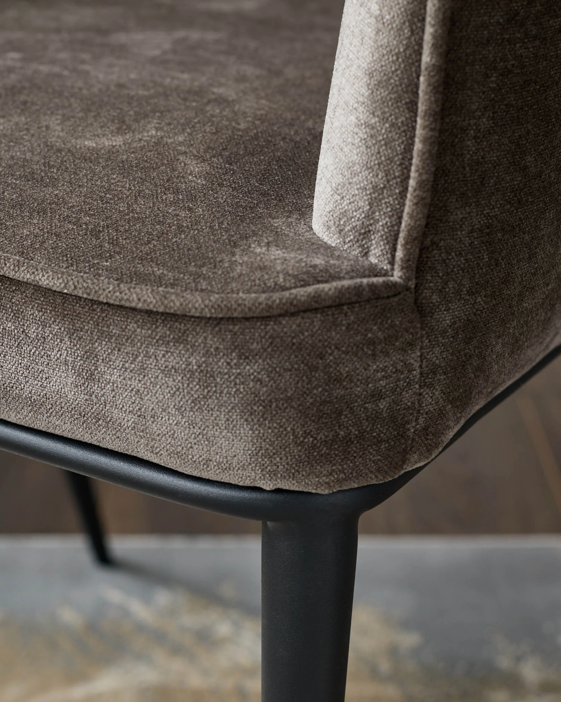 Harley mocha fabric dining chair - Image 6