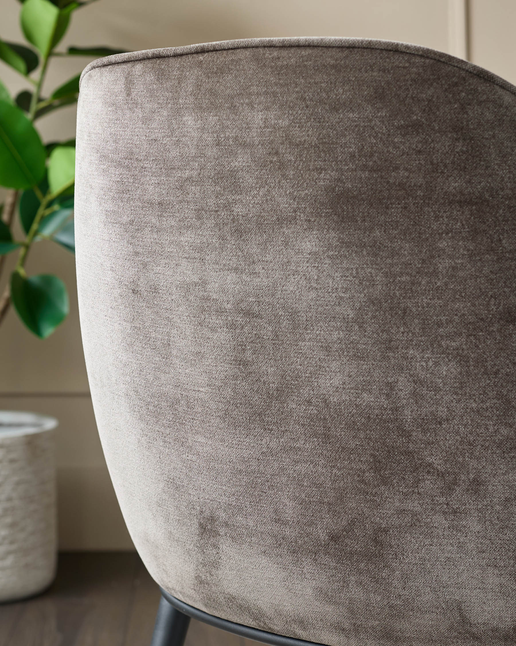 Harley mocha fabric dining chair - Image 8