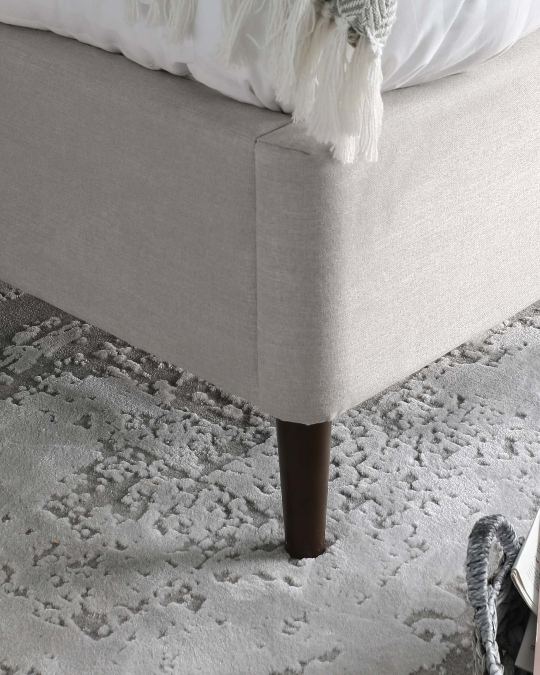 Harlow Light Grey Fabric Double Bed - Image 6