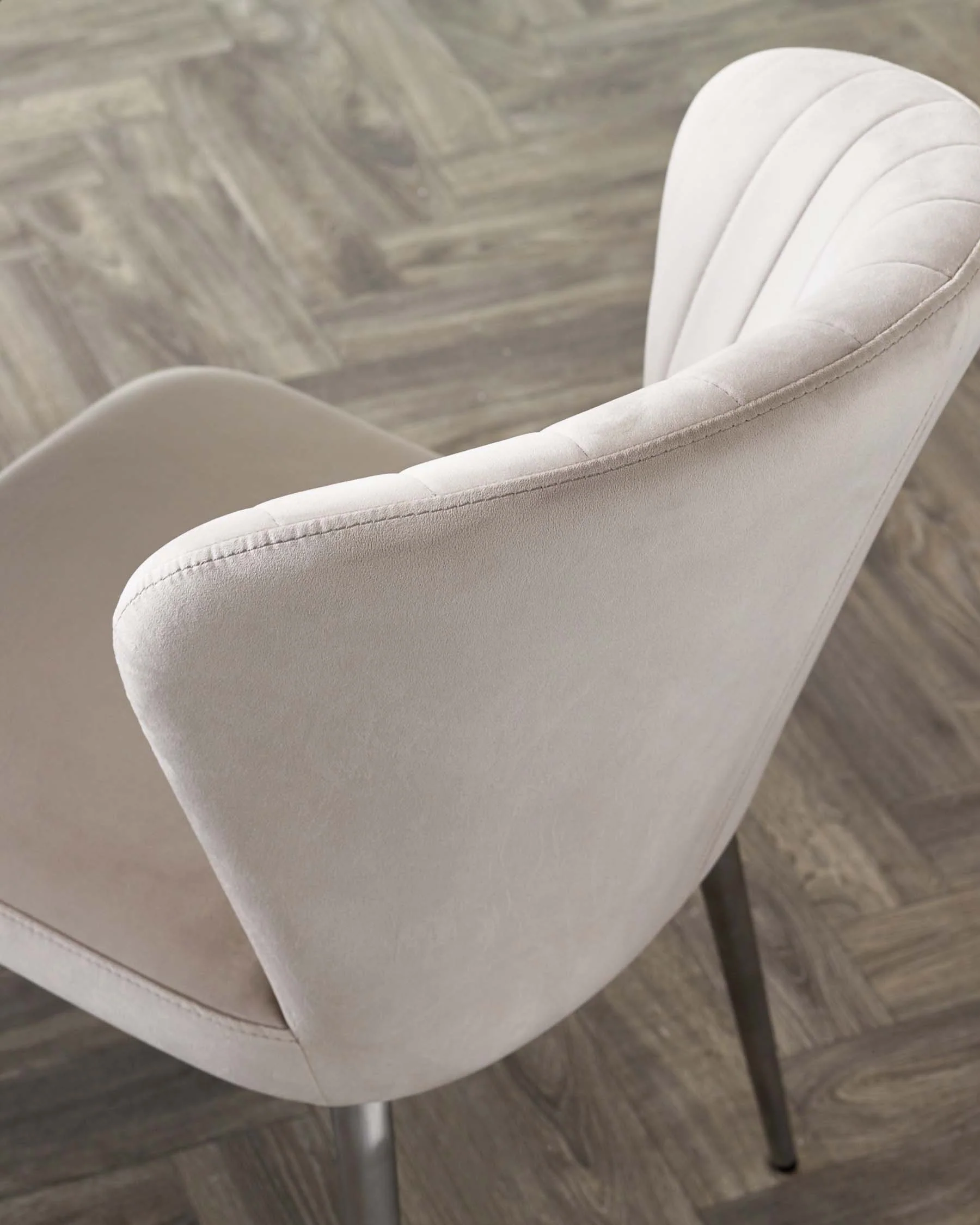 Harper champagne velvet dining chair - Image 4