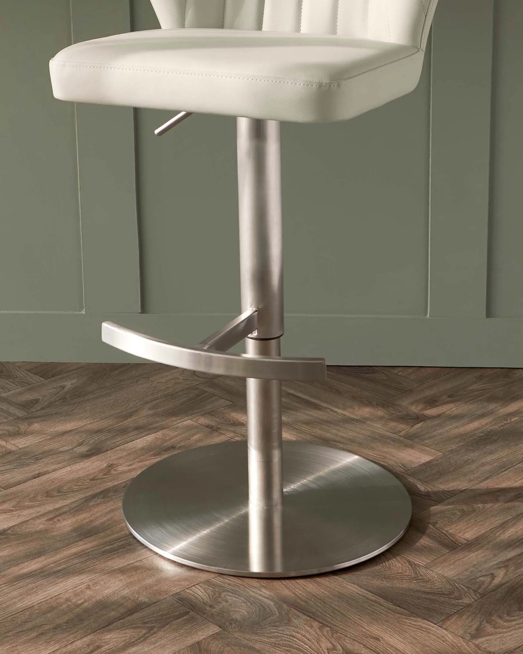 Harper Light Grey Faux Leather Gas Lift Bar stool - Image 6