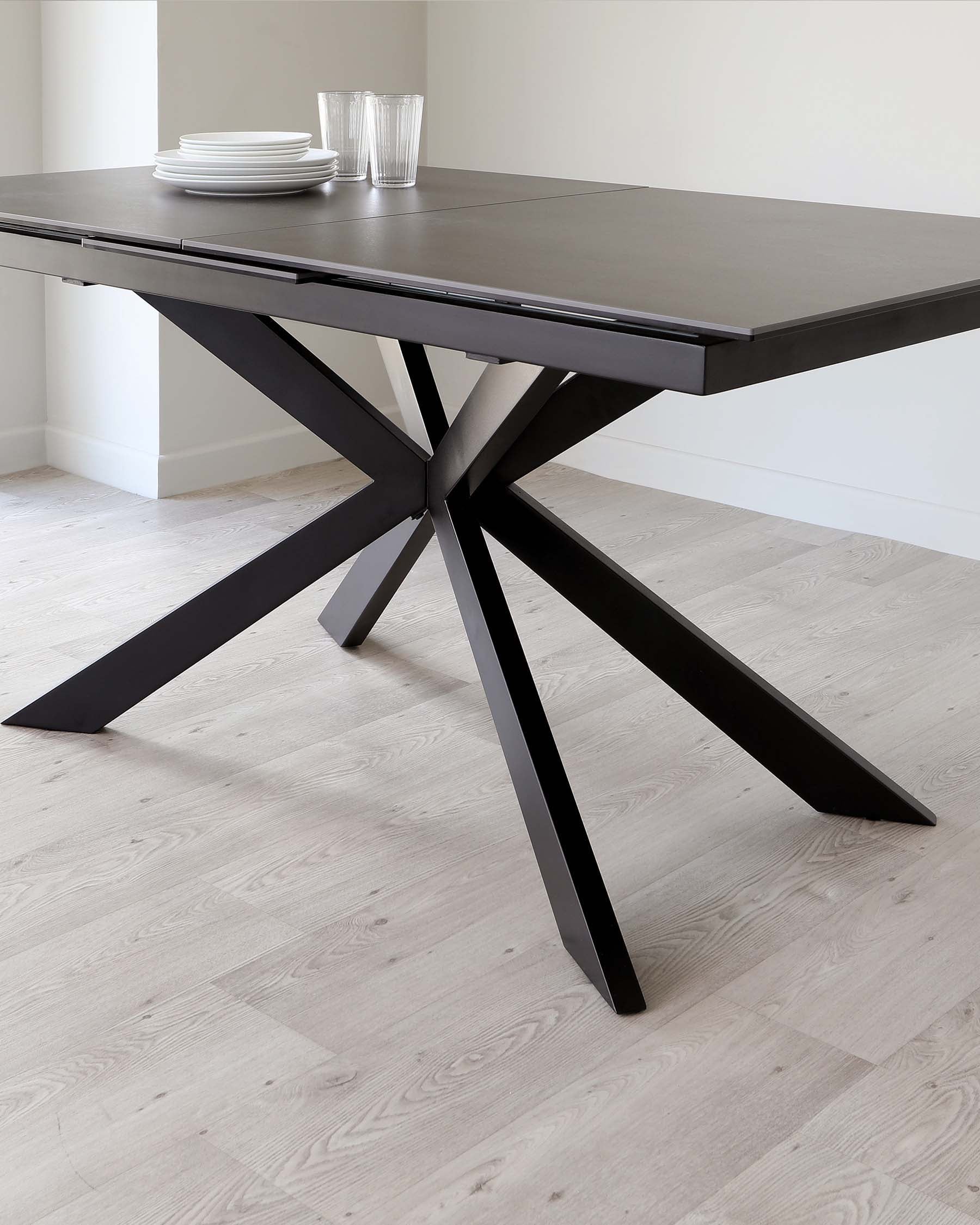 Hayden Dark Grey Ceramic Extending 6 To 8 Seater Dining Table - Image 10