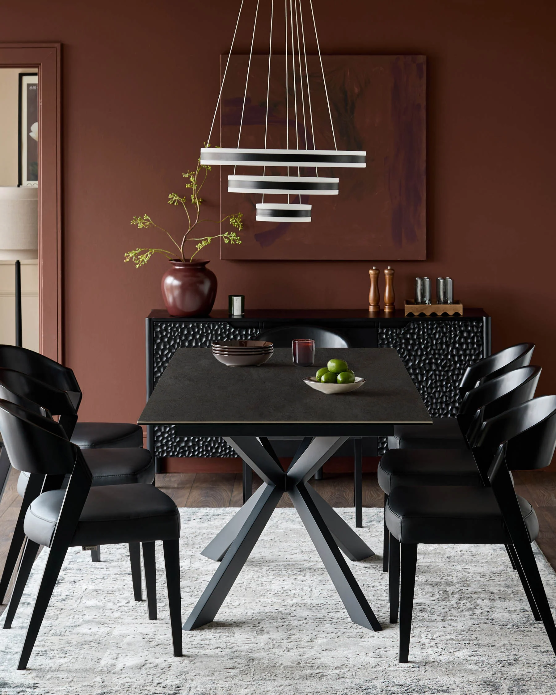 Hayden Dark Grey Ceramic Extending 6 To 8 Seater Dining Table - Image 4