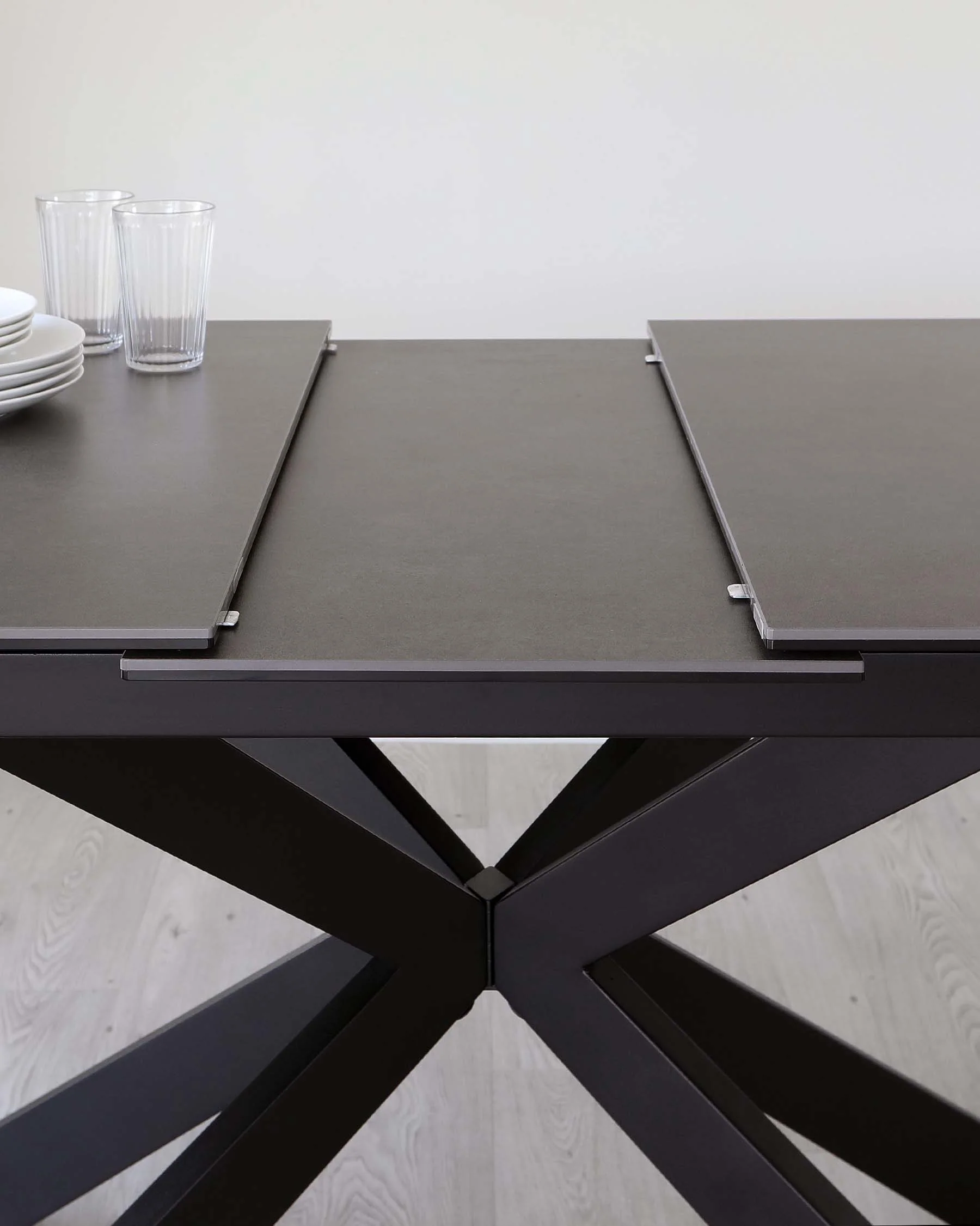 Hayden Dark Grey Ceramic Extending 6 To 8 Seater Dining Table - Image 7