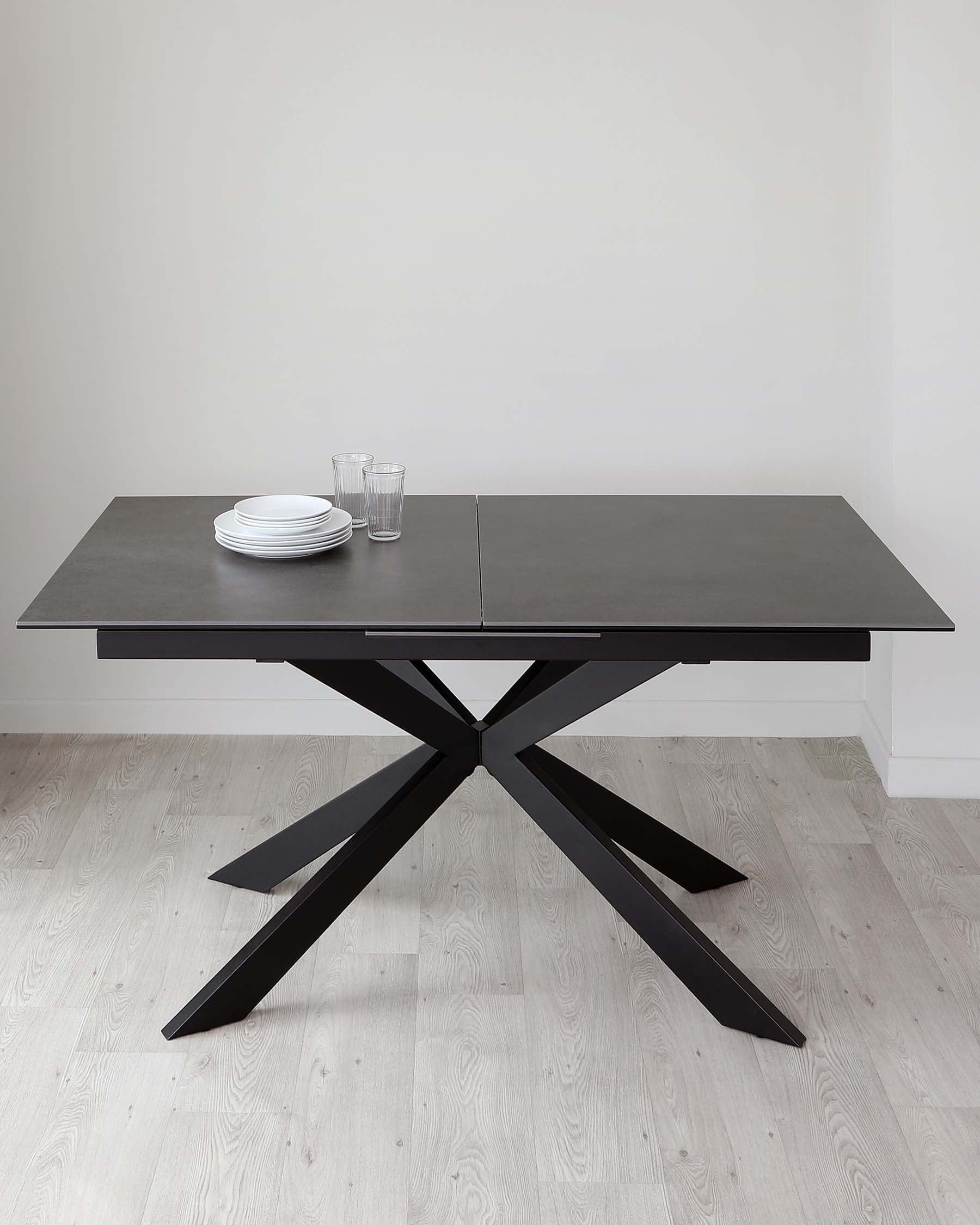 Hayden Dark Grey Ceramic Extending 6 To 8 Seater Dining Table - Image 8