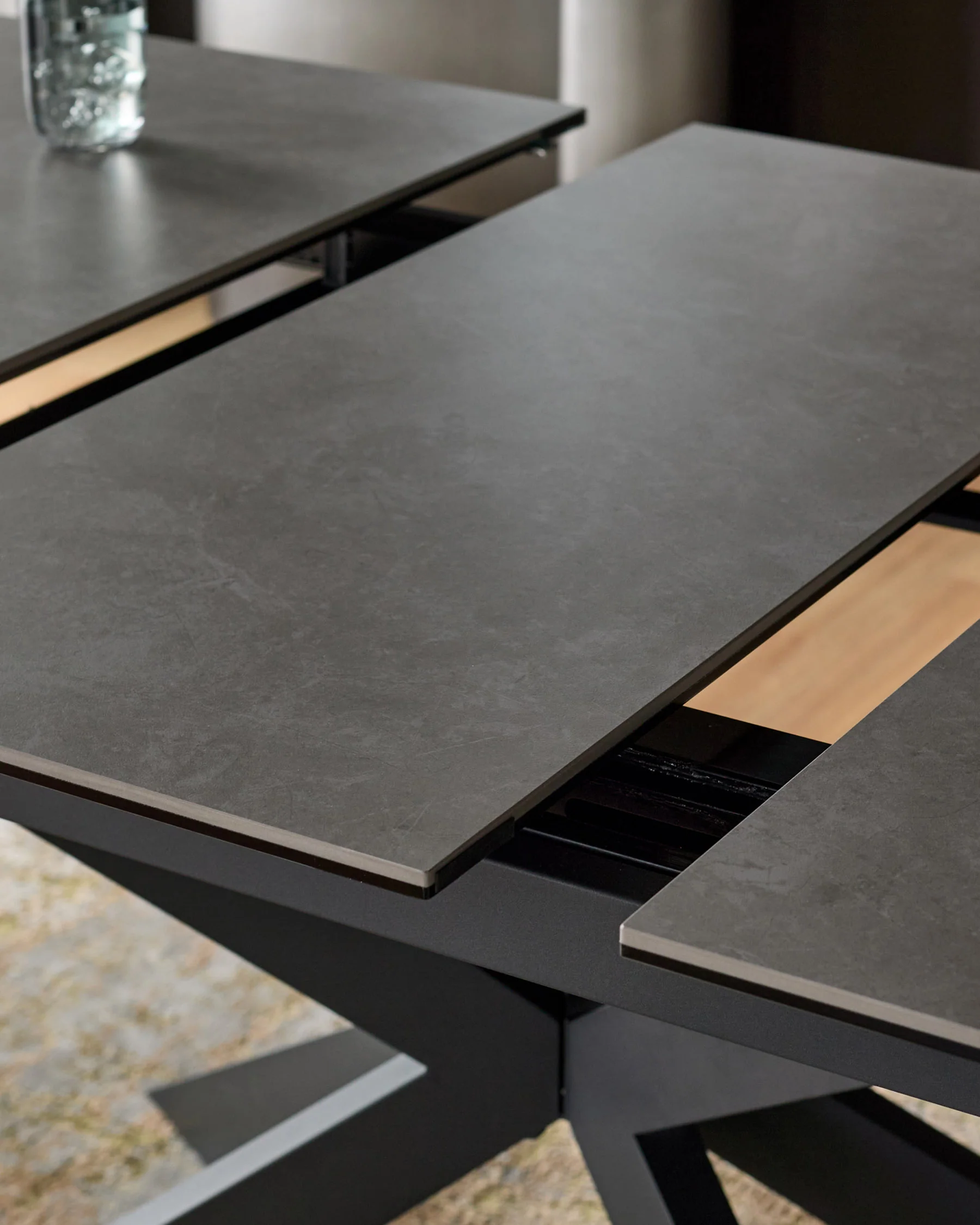 Hayden Light Grey Ceramic Extending 6 to 8 Seater Dining Table - Image 5