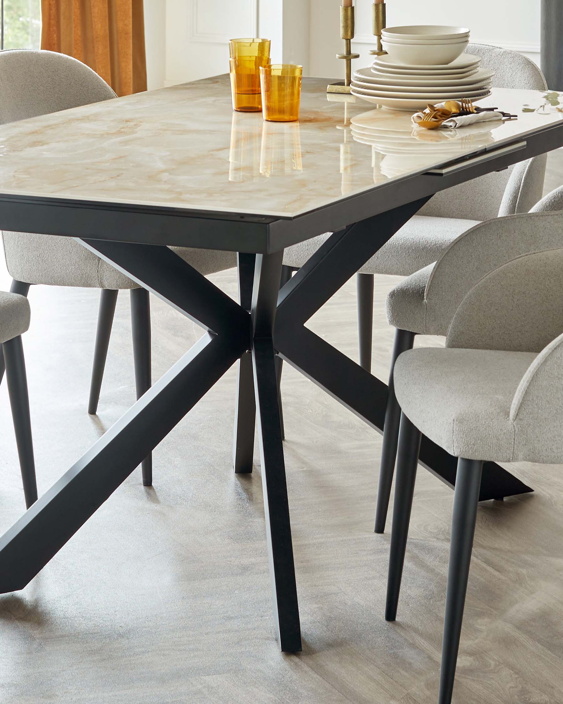 Hayden Natural Ceramic Extending 6 to 8 Seater Dining Table - Image 4