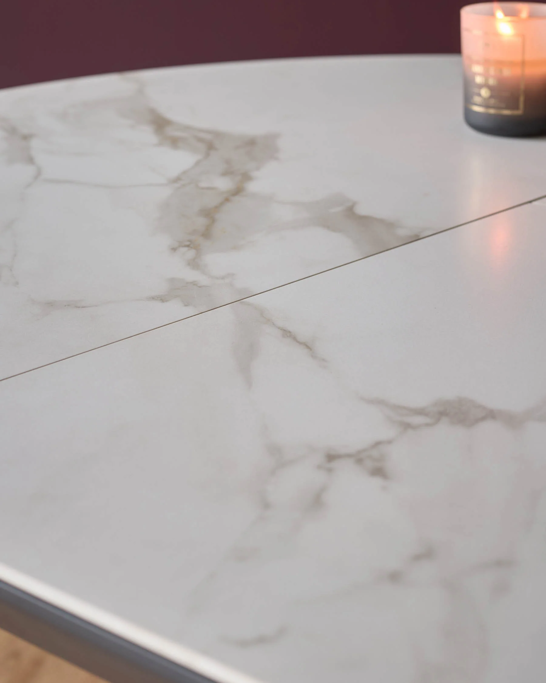 Hayden white round ceramic extending 4 to 6 dining table - Image 9