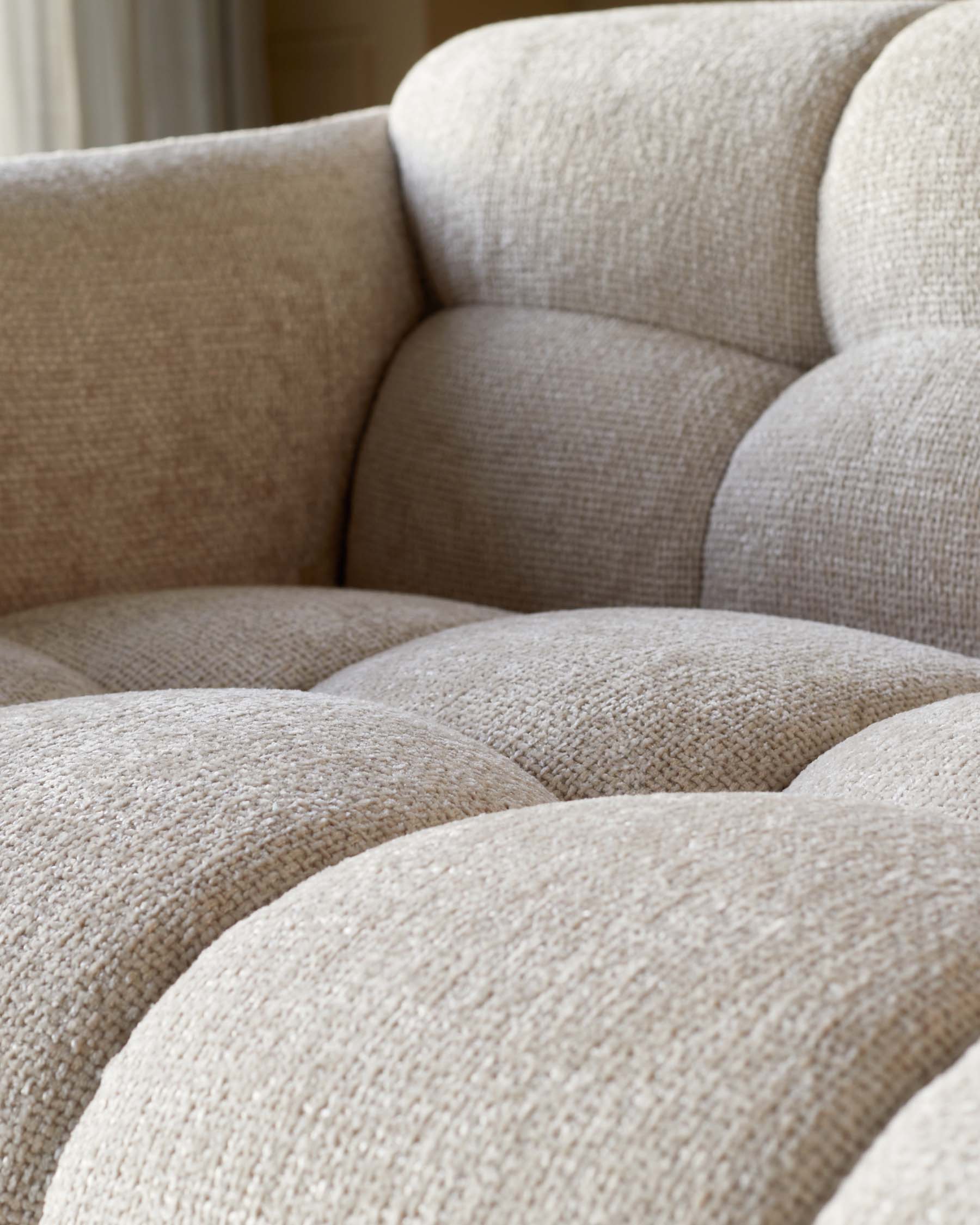 Hayes natural fabric 3 seater sofa - Image 5