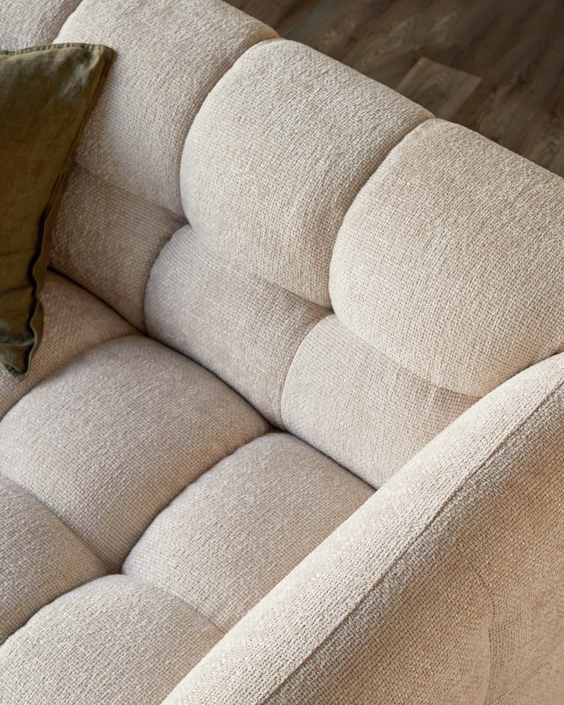 Hayes natural fabric 3 seater sofa - Image 6