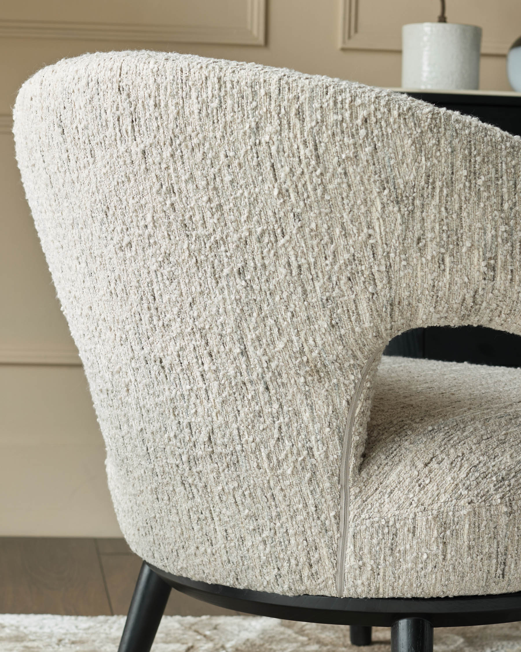 Heath cream chunky boucle accent chair - Image 6
