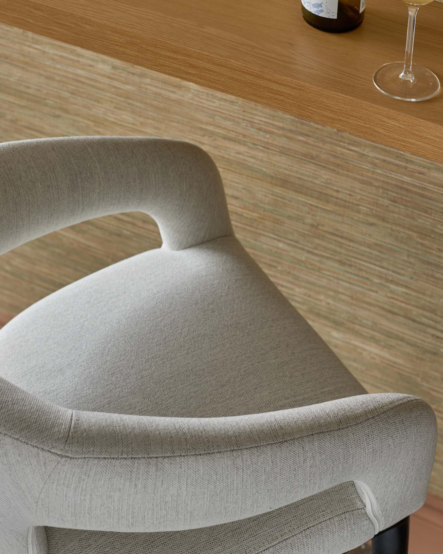 Heath ivory dual tone fabric bar stool - Image 3
