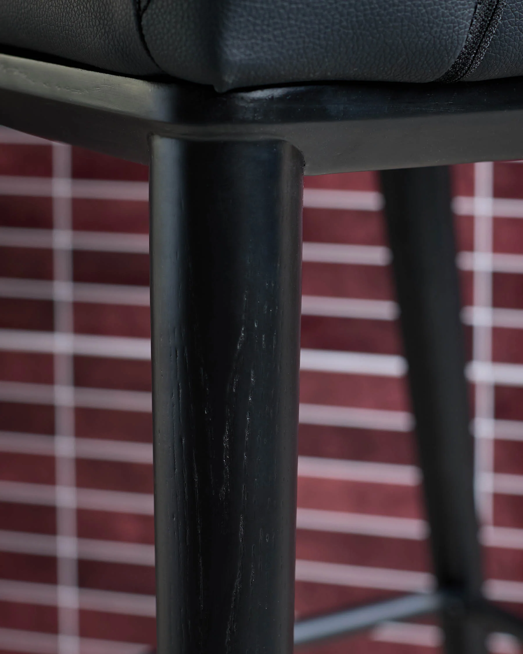 Heath black faux leather bar stool - Image 7
