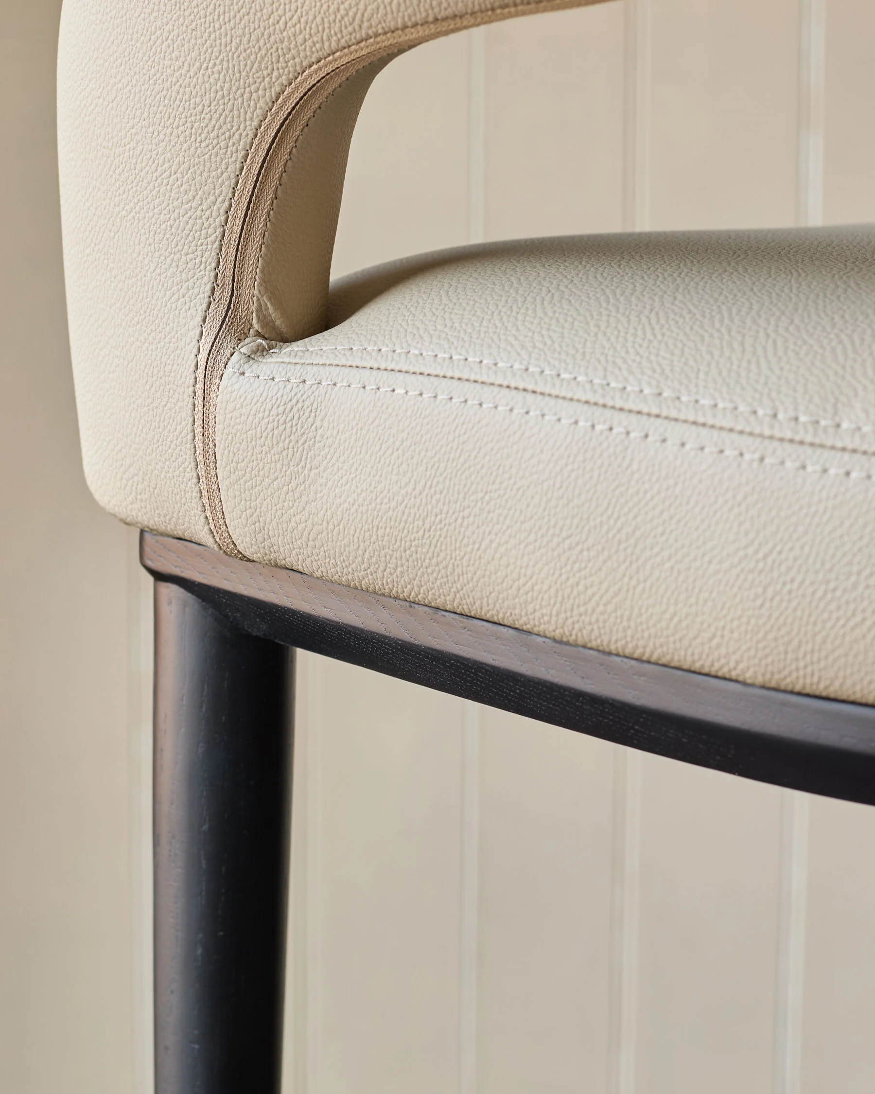 Heath natural faux leather bar stool - Image 6