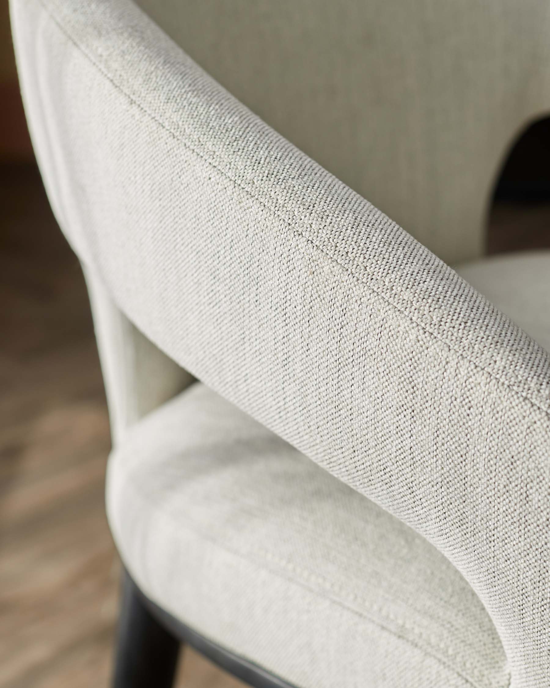 Heath ivory dual tone fabric dining chair - Image 4