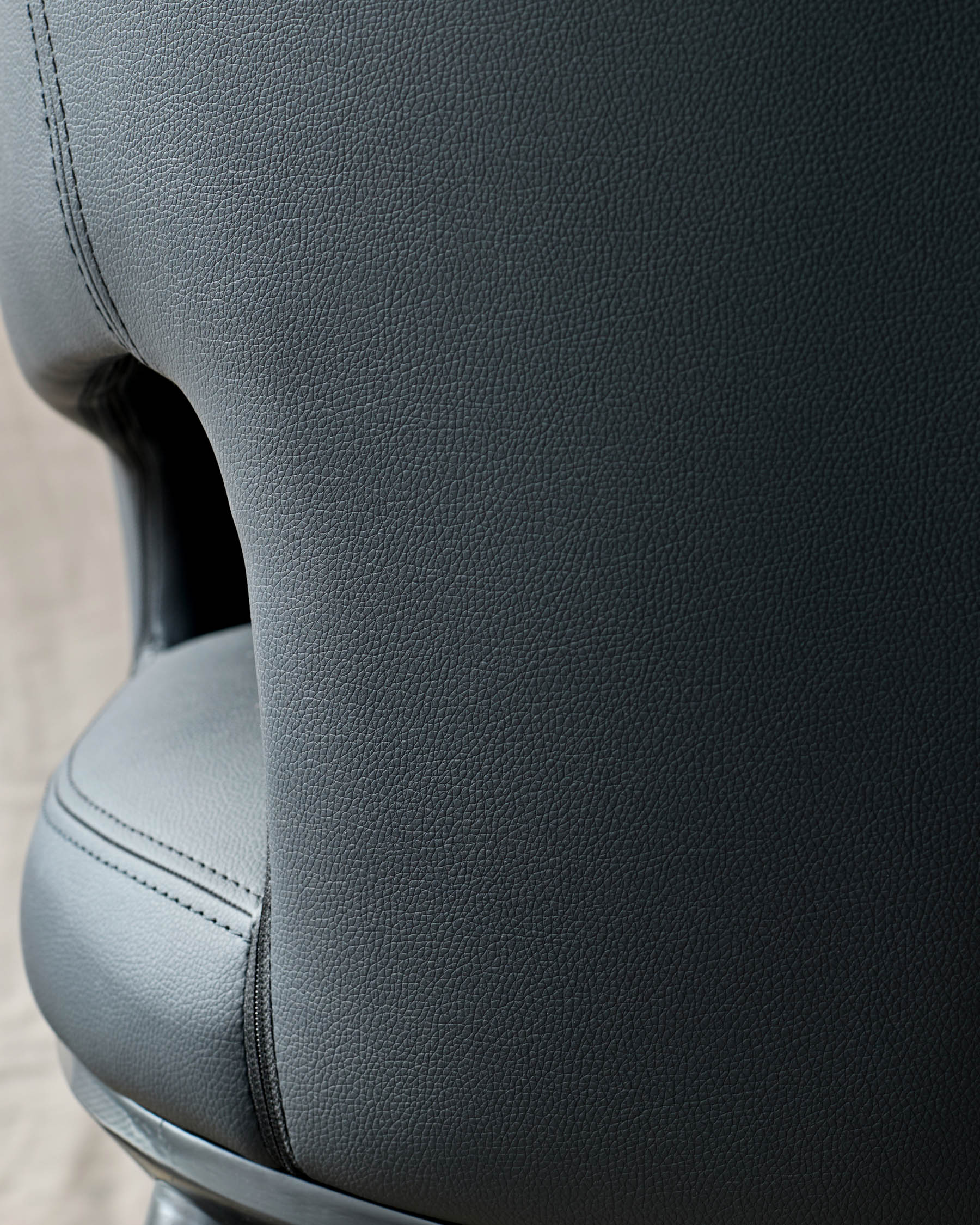 Heath black faux leather dining chair - Image 8