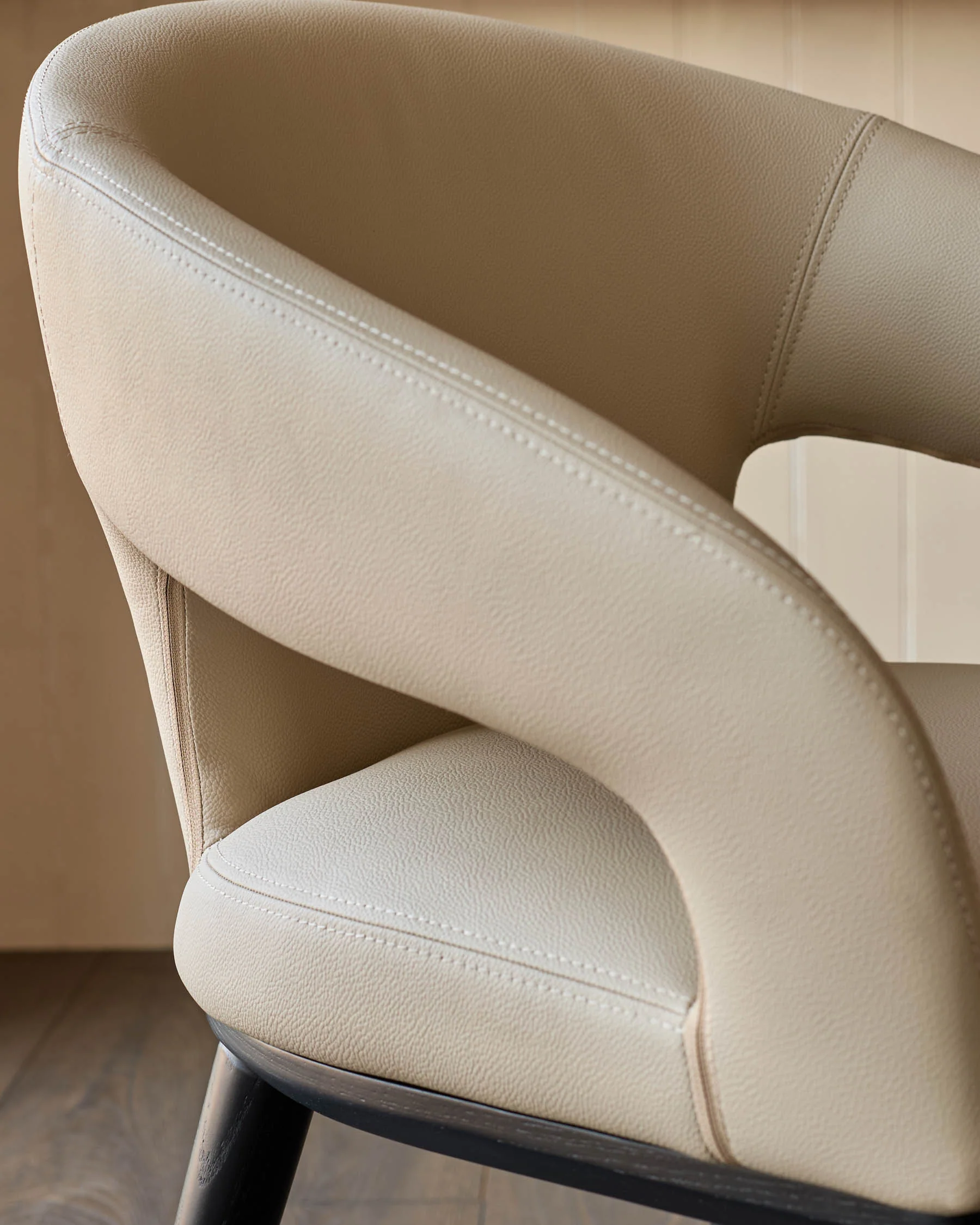 Heath natural faux leather dining chair - Image 5