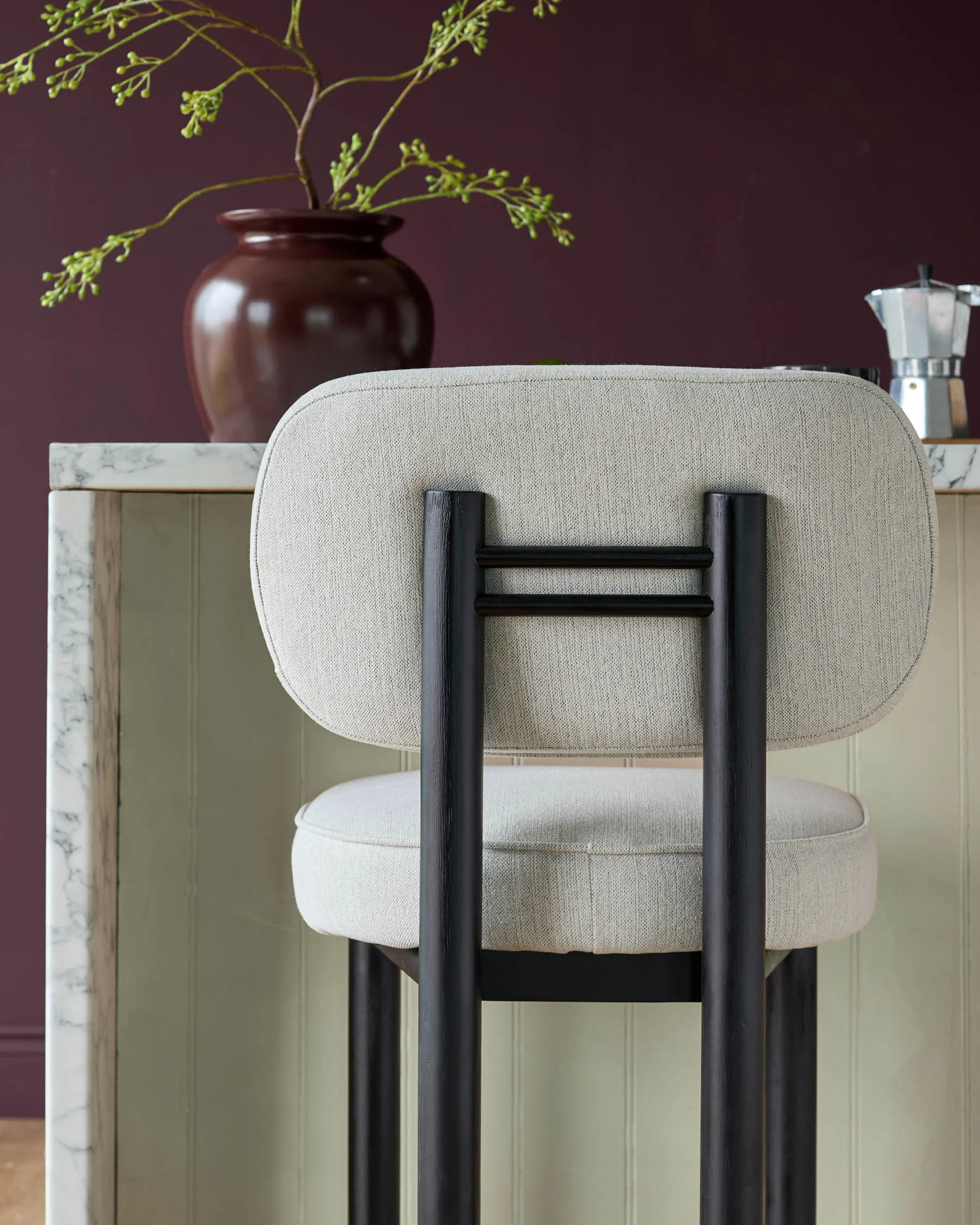 Henley ivory dual tone fabric bar stool - Image 6
