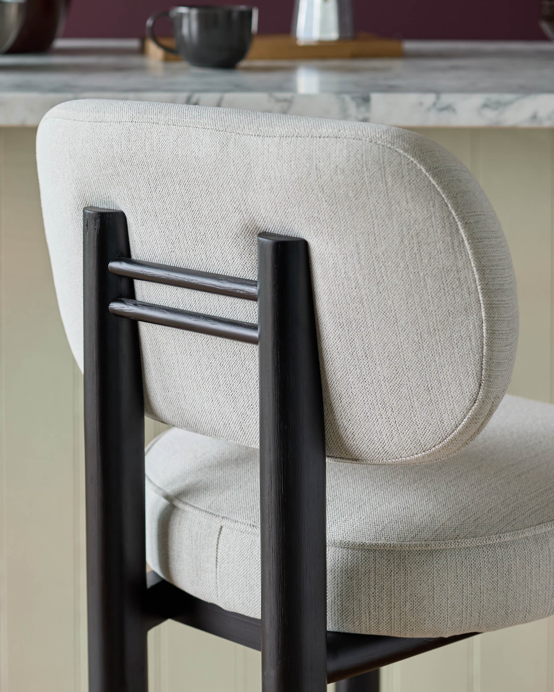 Henley ivory dual tone fabric bar stool - Image 7