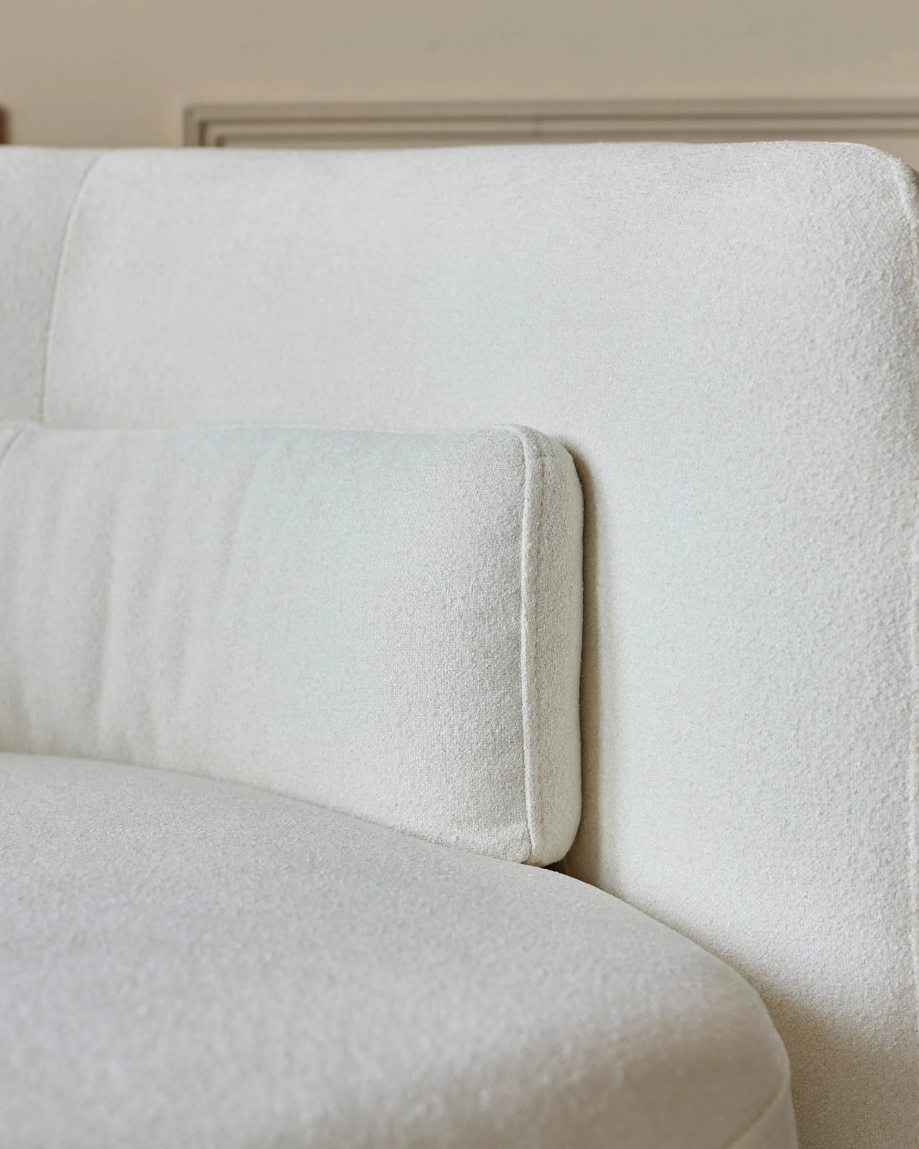 Henry Ivory Boucle 3 Seater Sofa - Image 7