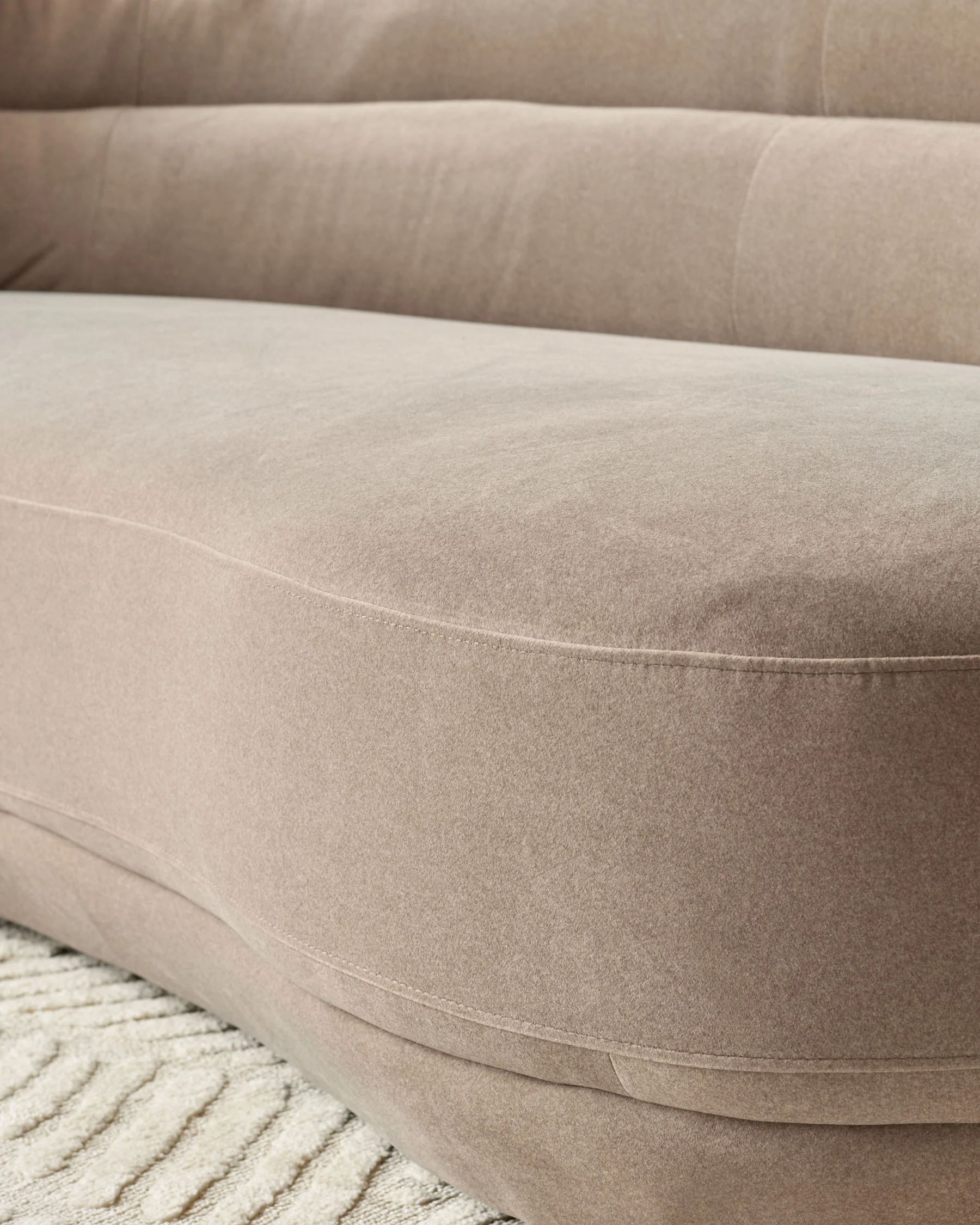 Henry mocha plush fabric 3 seater sofa - Image 6