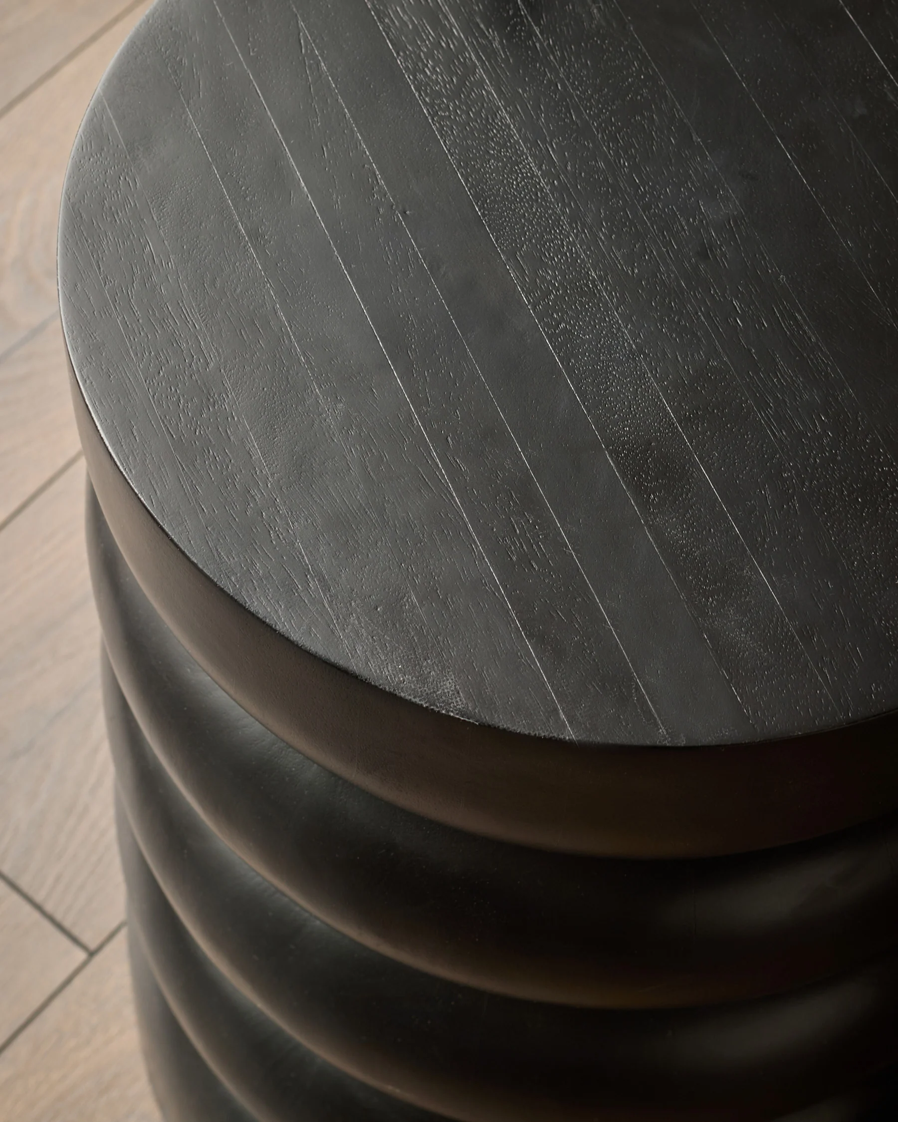 Hepworth black wood side table - Image 5