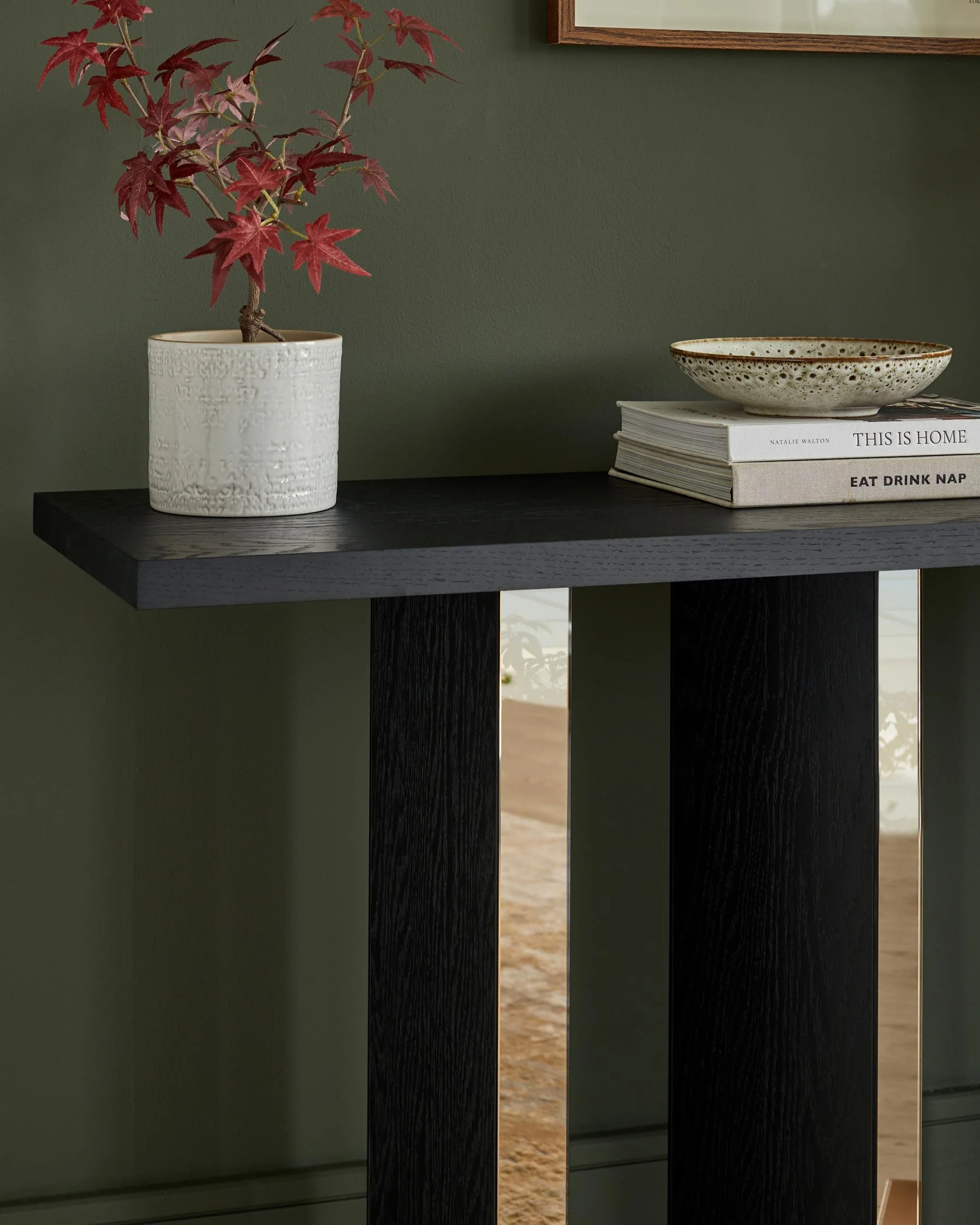 Holland black ash console table - Image 4